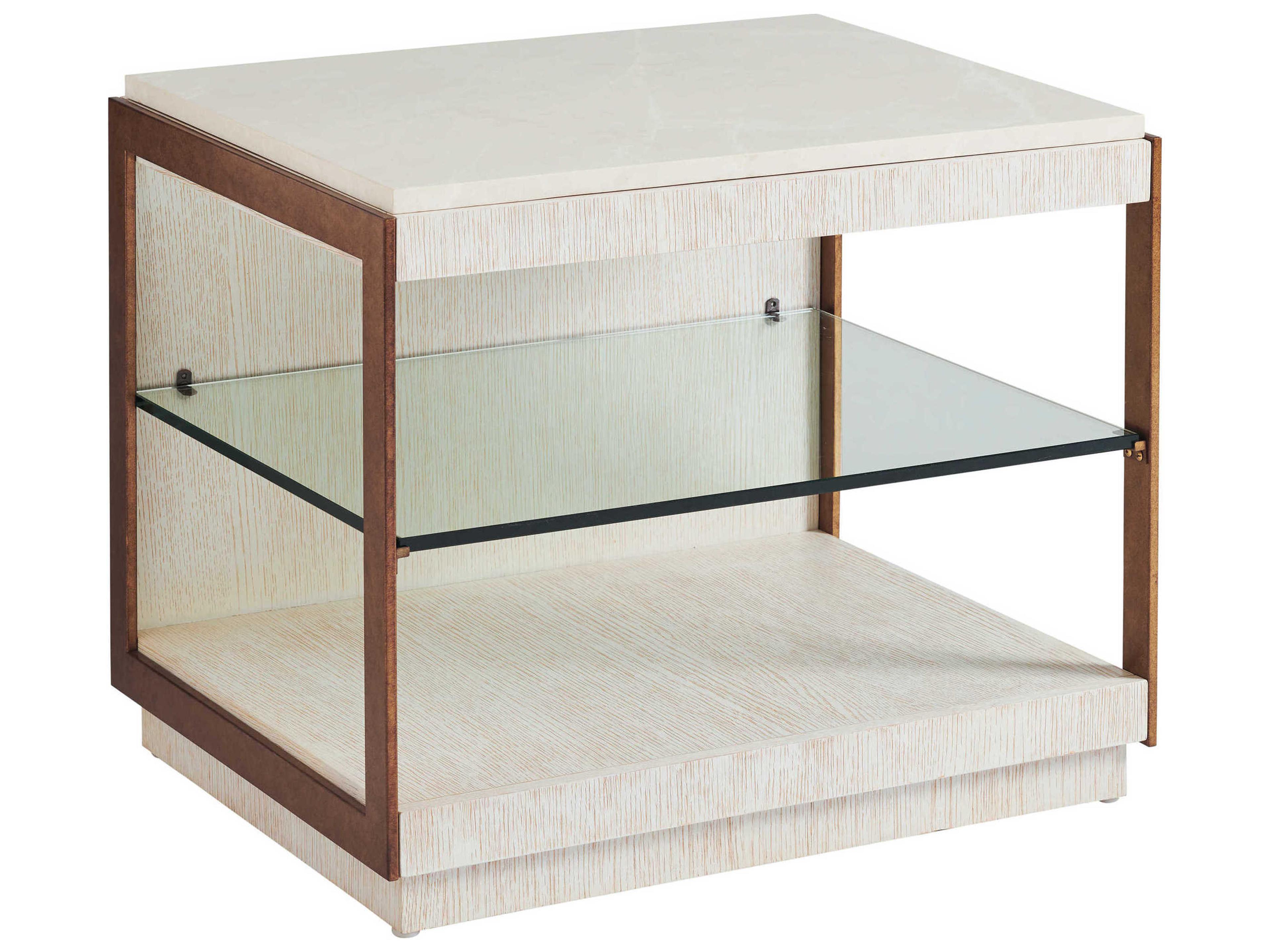 Barclay Butera Carmel Point Lobos Rectangular Stone End Table