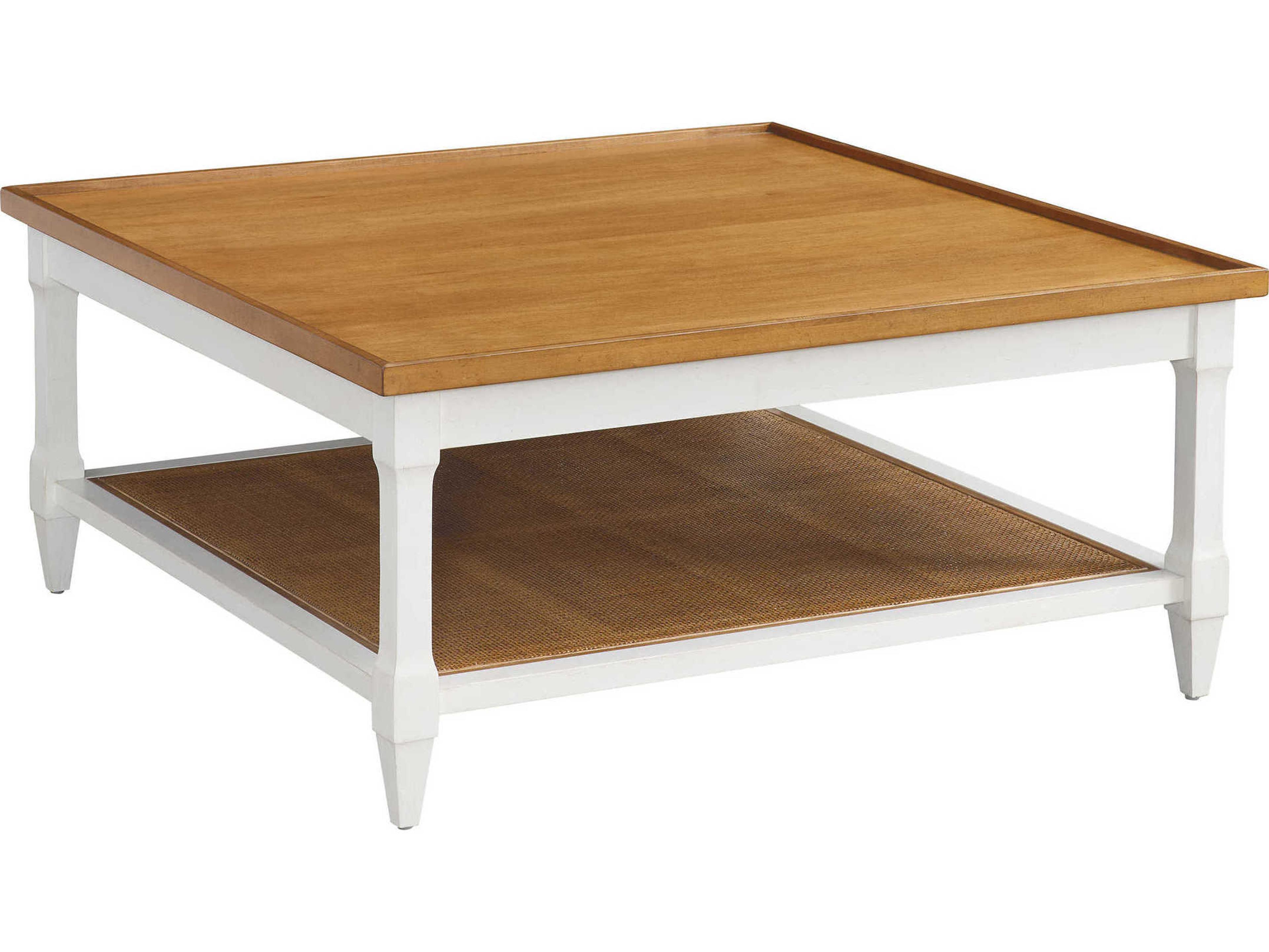 Barclay Butera Laguna Temple Square Wood Table Rock Tides Linen Cocktail