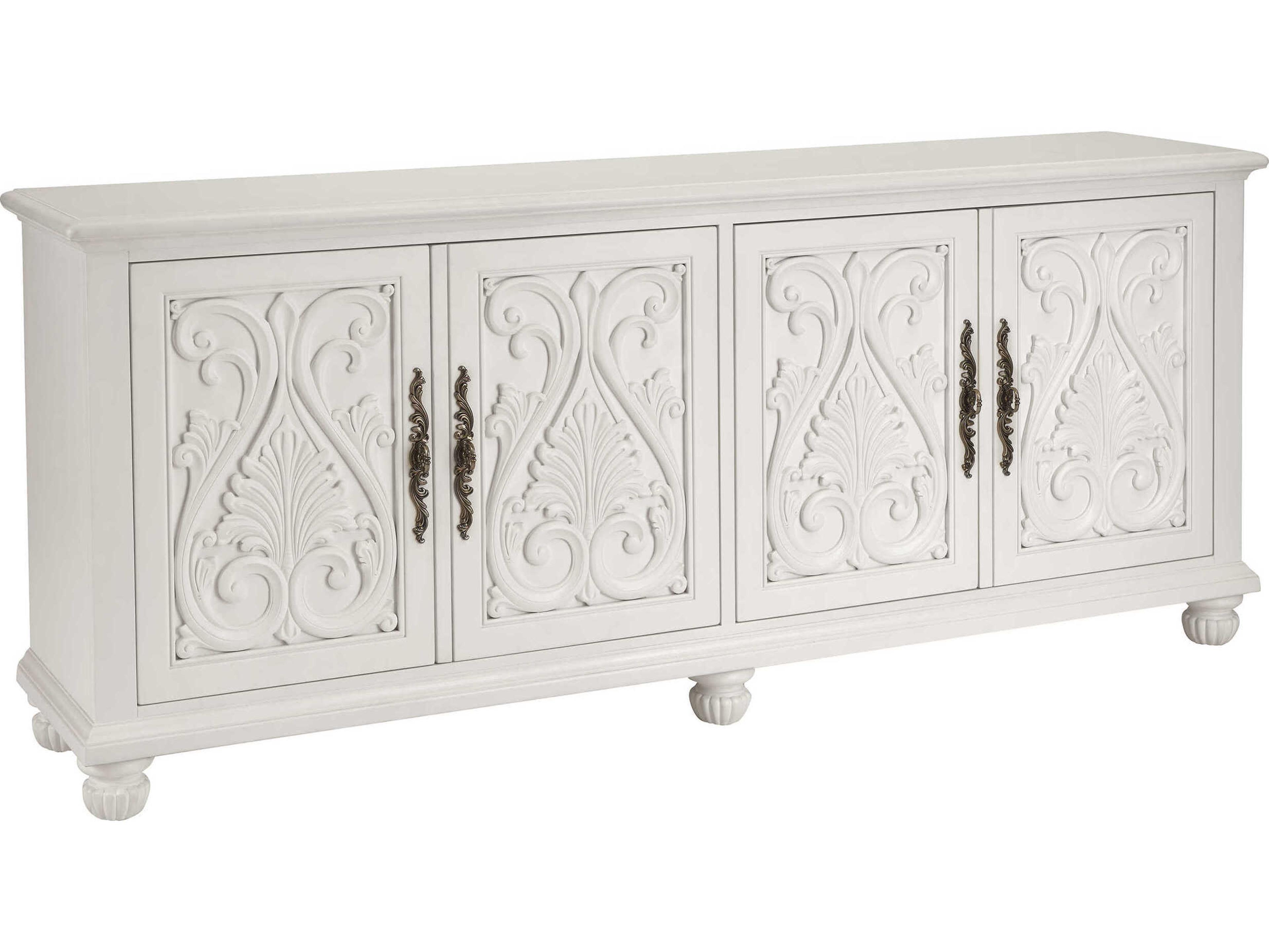 Barclay Butera Villa Blanca 86" Mallet White Catalonia Media Console
