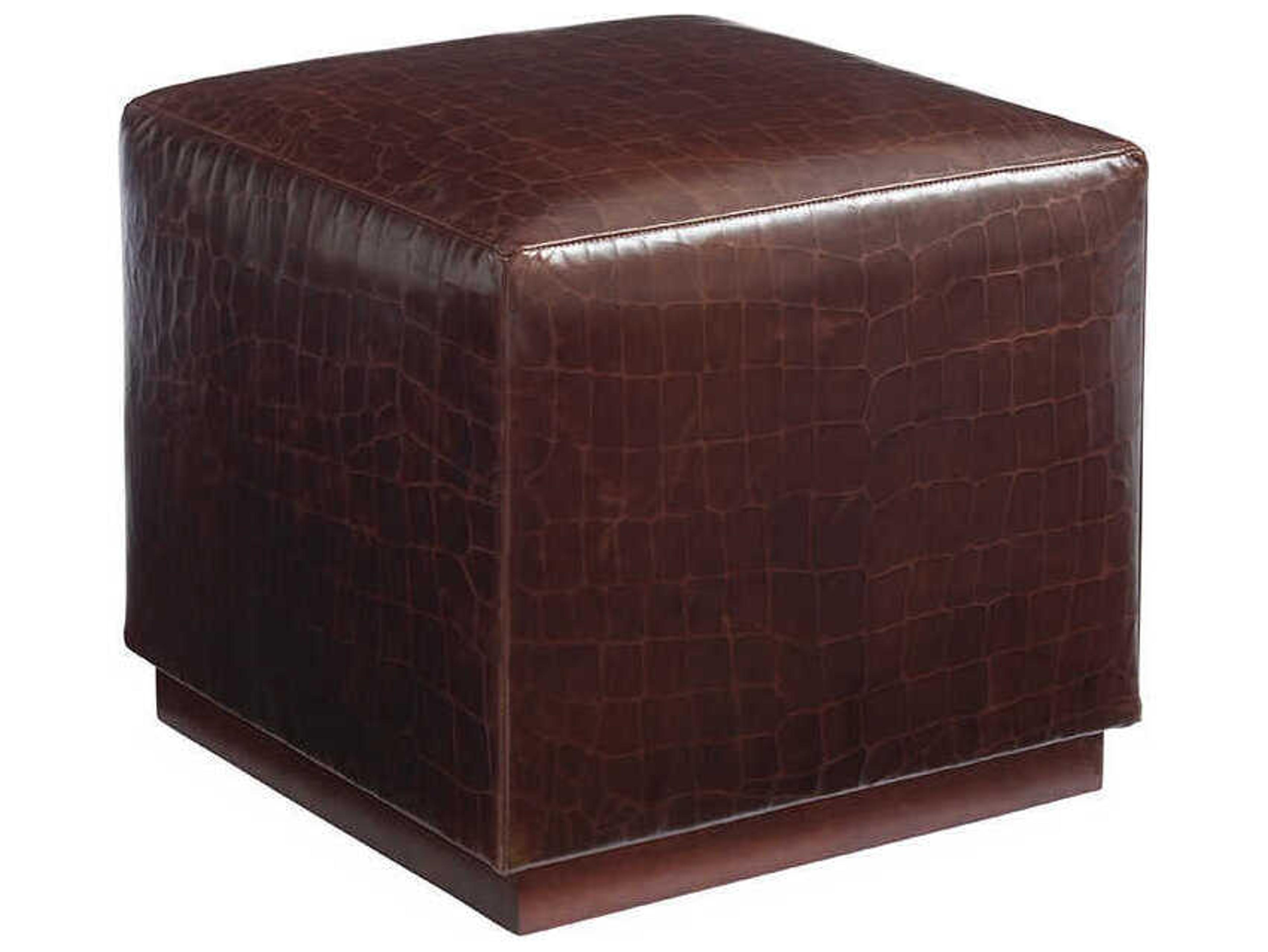 Barclay Butera Upholstery Colby Leather Ottoman