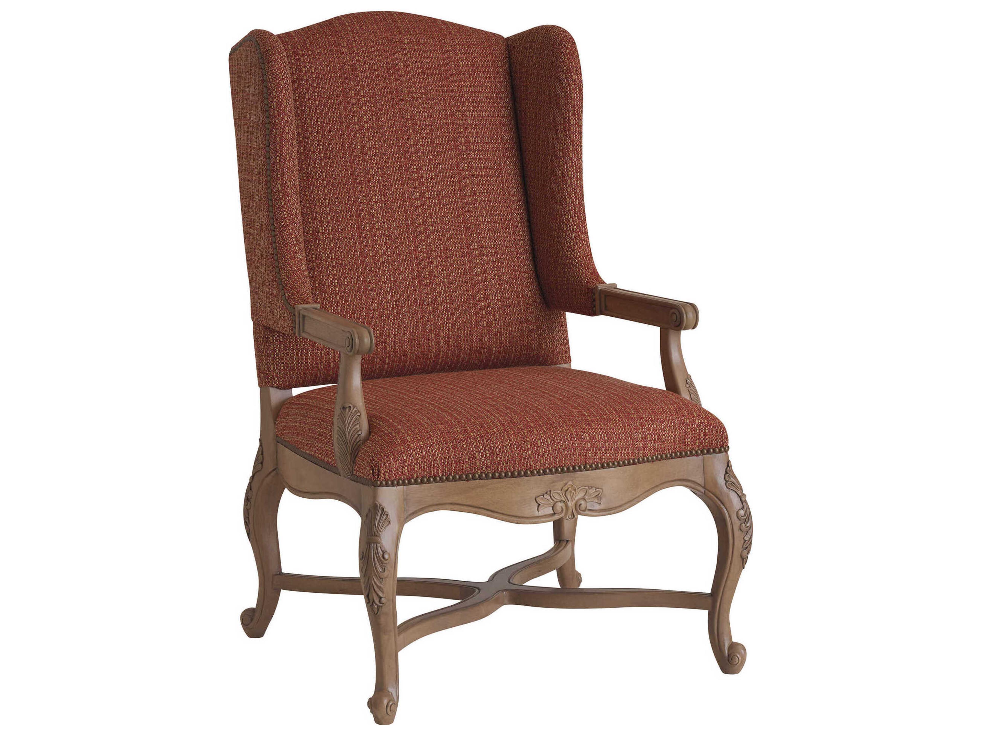 Upholstery Patras Red Fabric Accent Chair