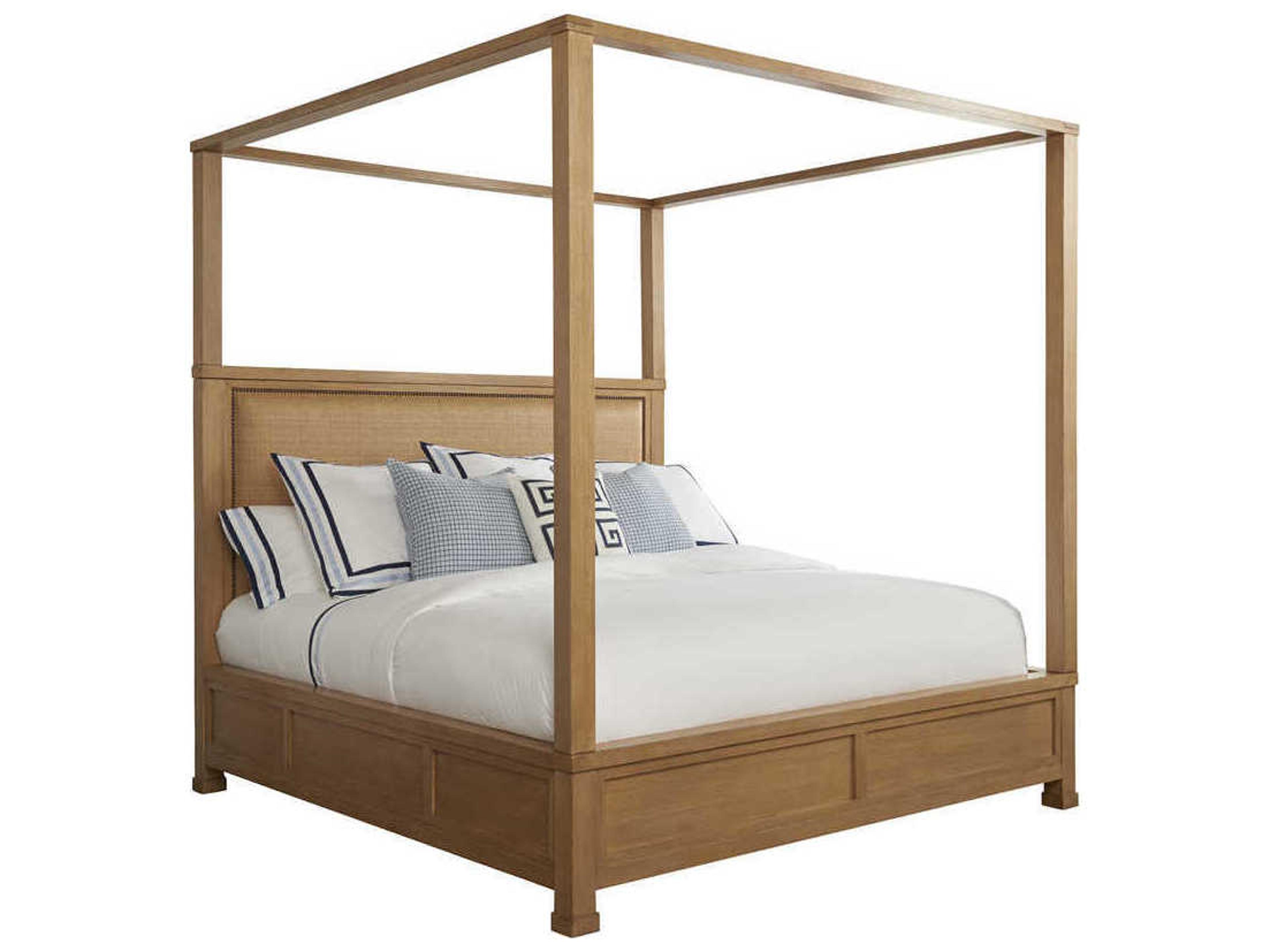 Newport Shorecliff Sandstone Brown Wood California King Poster Bed