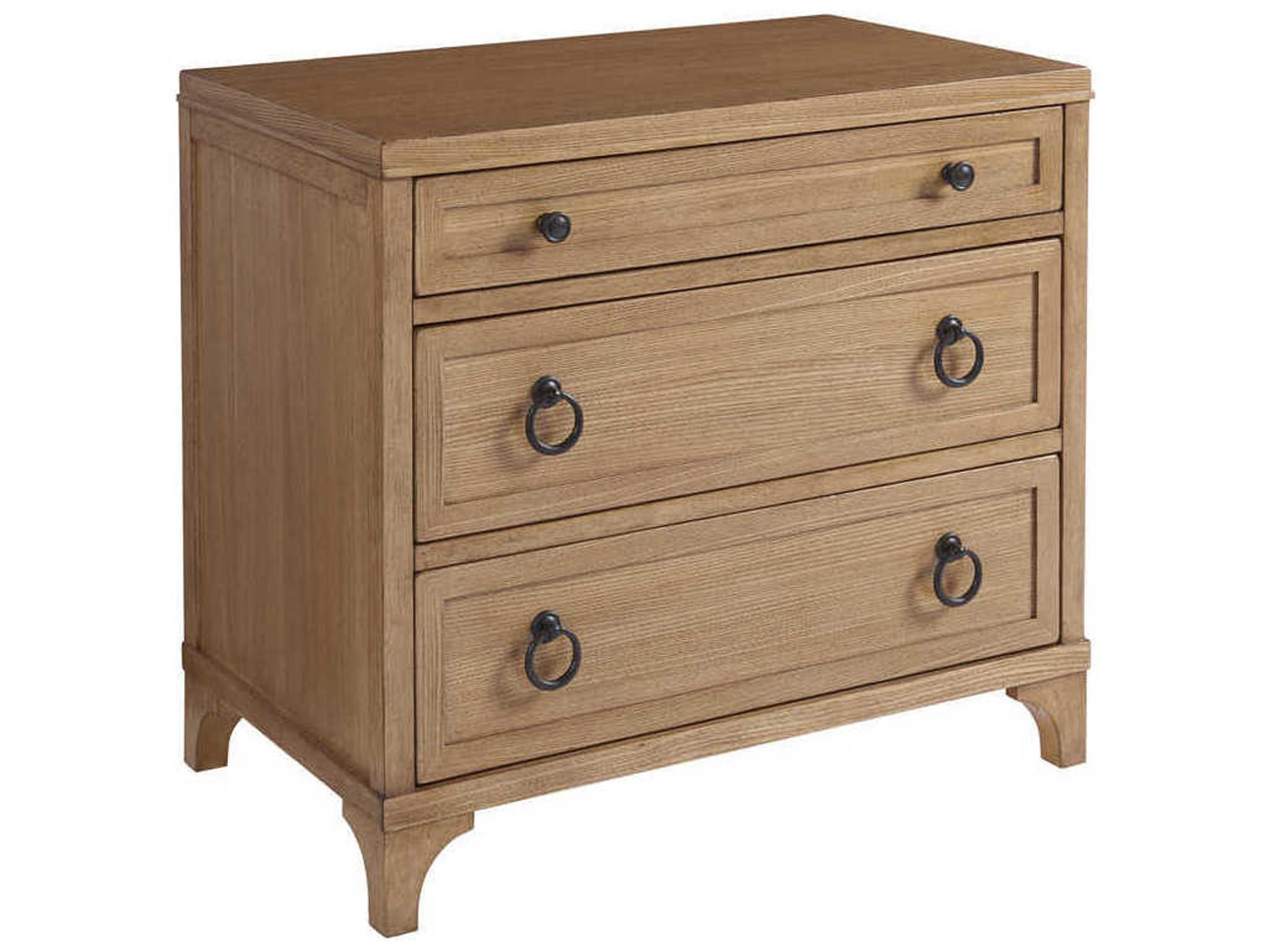 Newport Cliff 3-Drawers Brown Nightstand