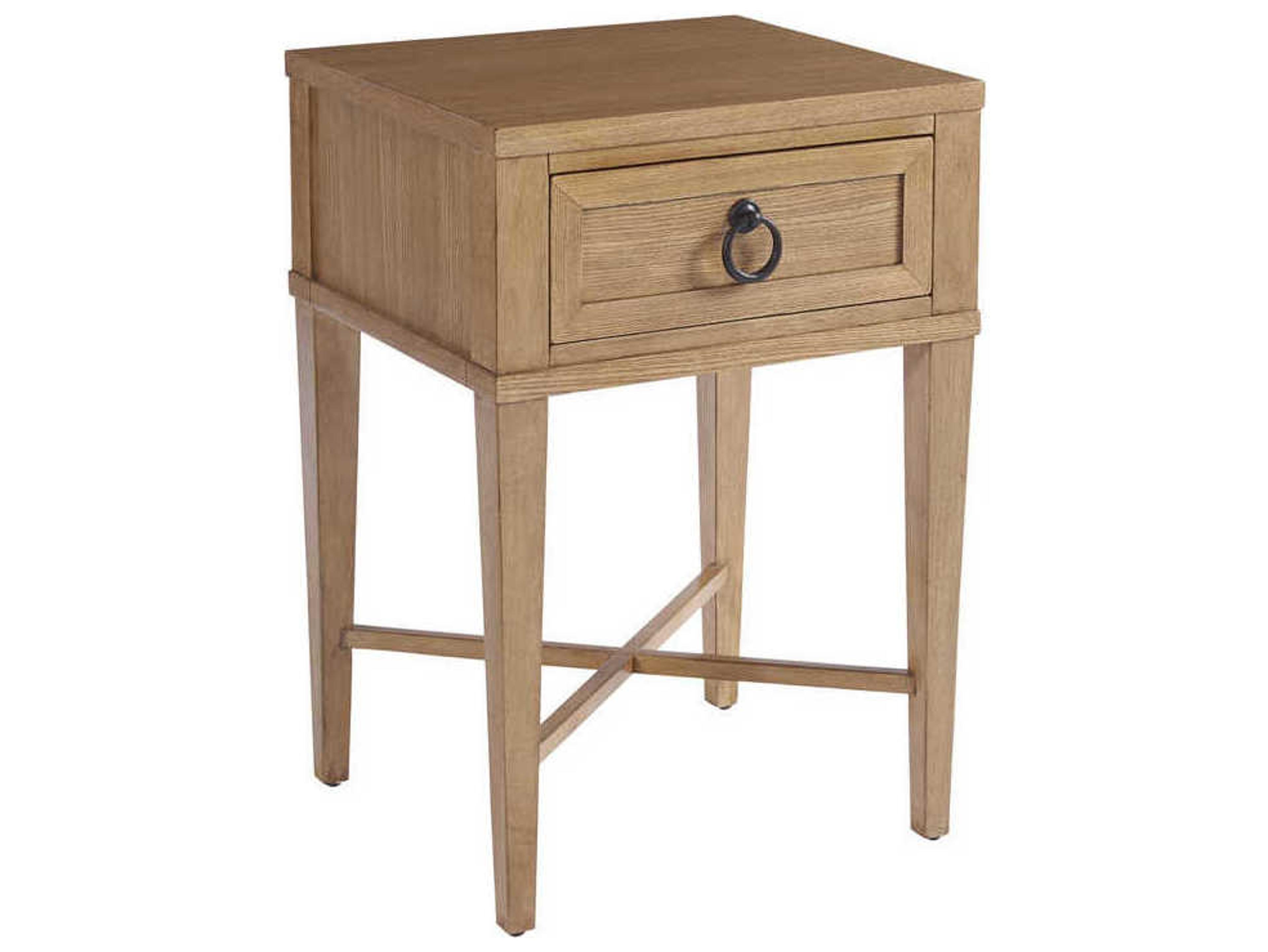 Newport Clay 1-Drawer Brown Nightstand