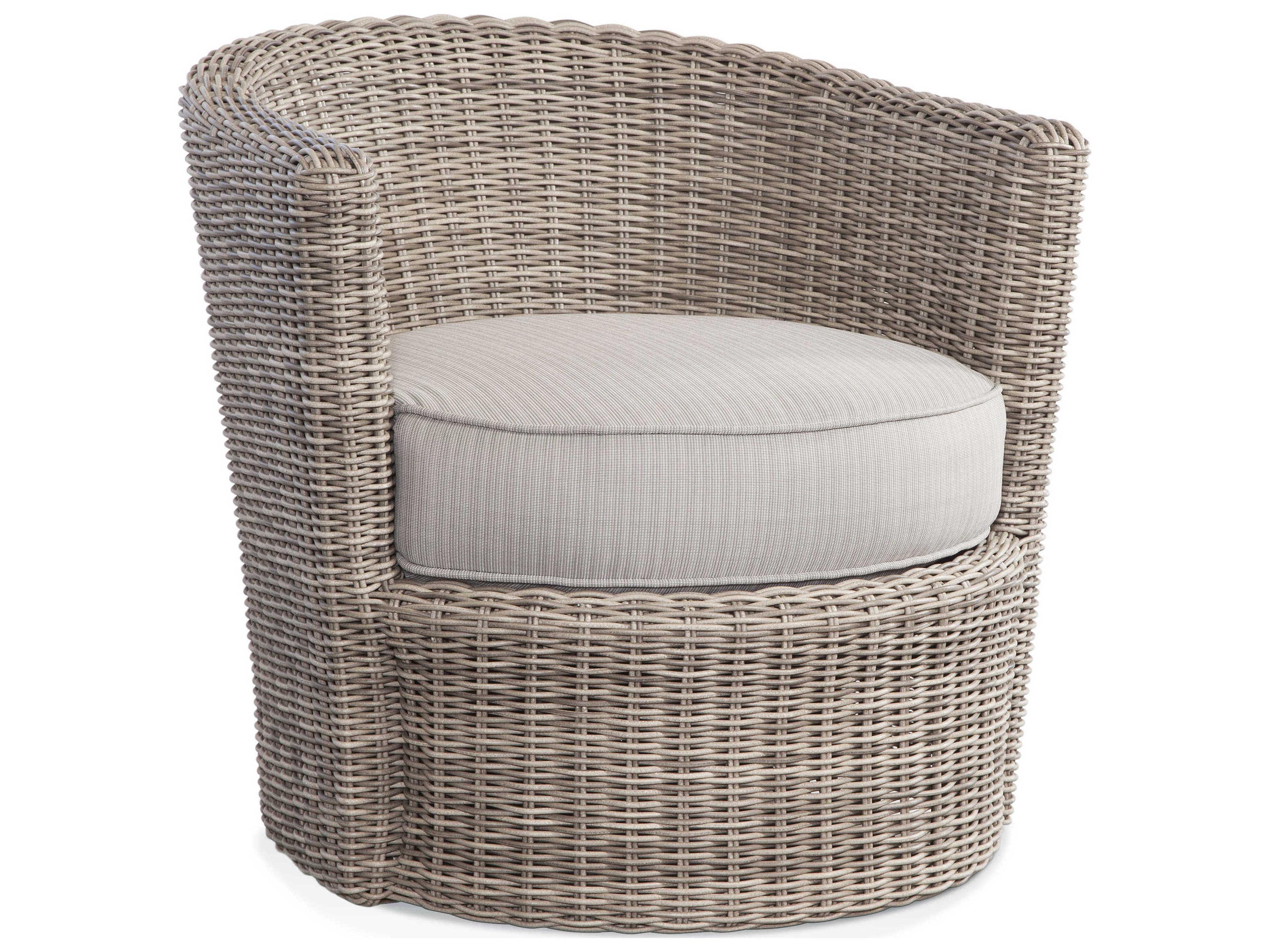 Braxton Culler Outdoor Paradise Bay Driftwood Swivel Lounge Chair with Cushion