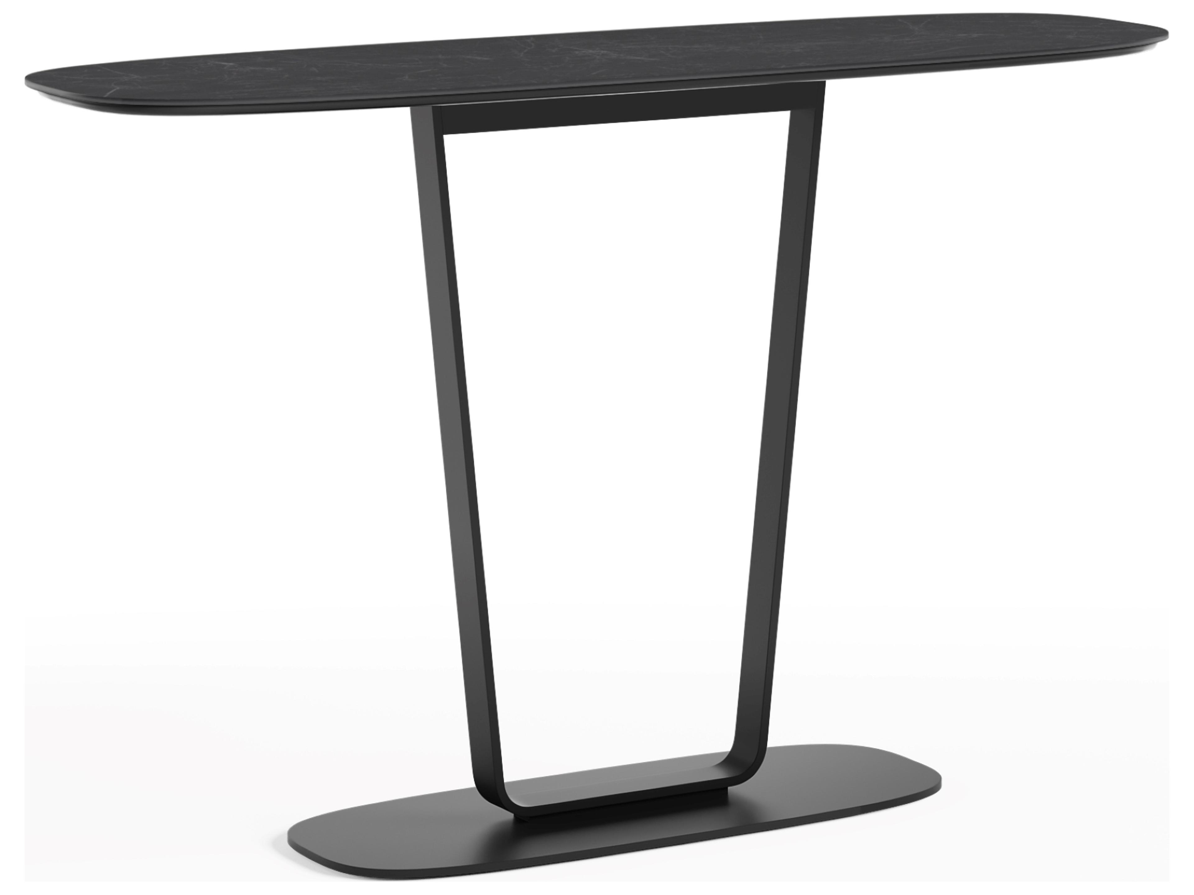 BDI Cloud 9 Rectangular Porcelain Nimbus Black Console Table