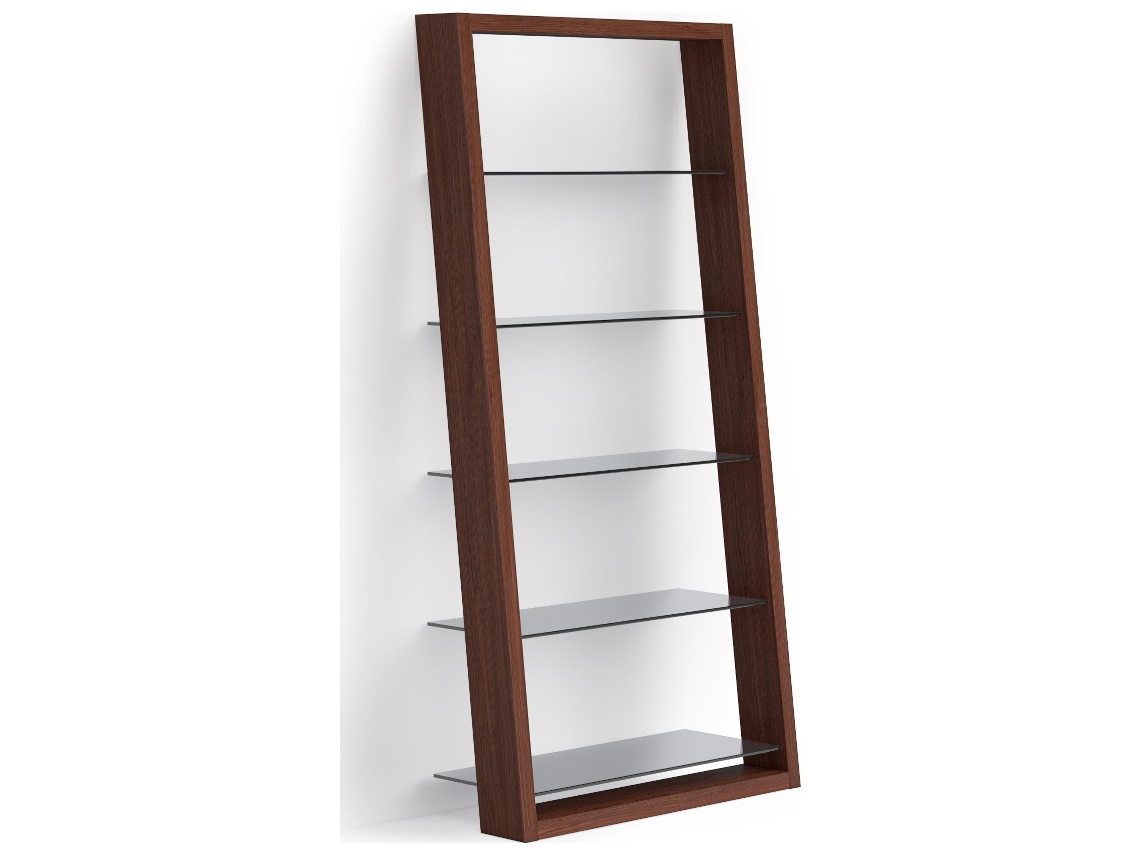 BDI Eileen Chocolate Stained Walnut Grey Bookcase