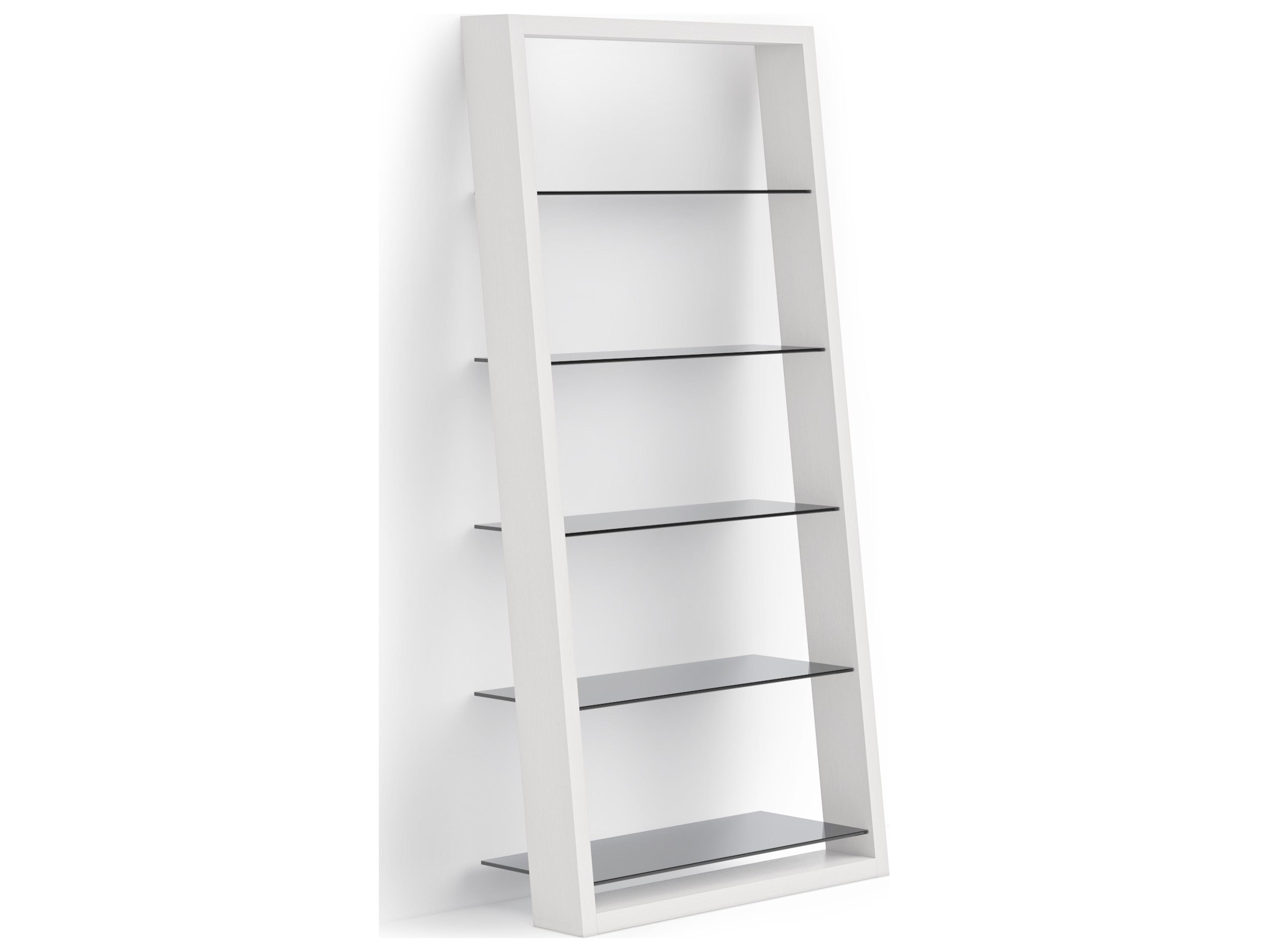 BDI Eileen Satin White Grey Bookcase