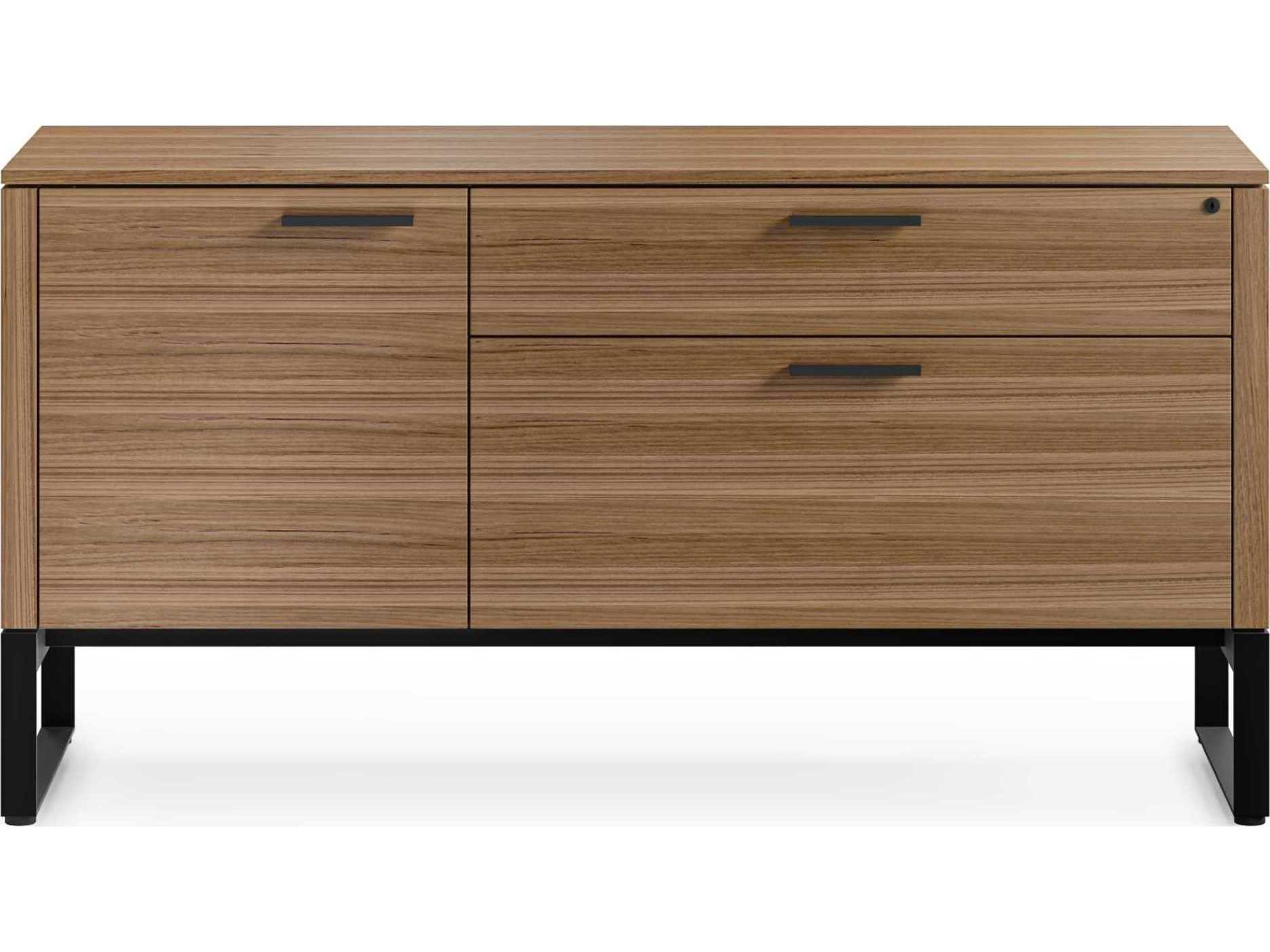 BDI Linea Office Natural Walnut File Cabinet