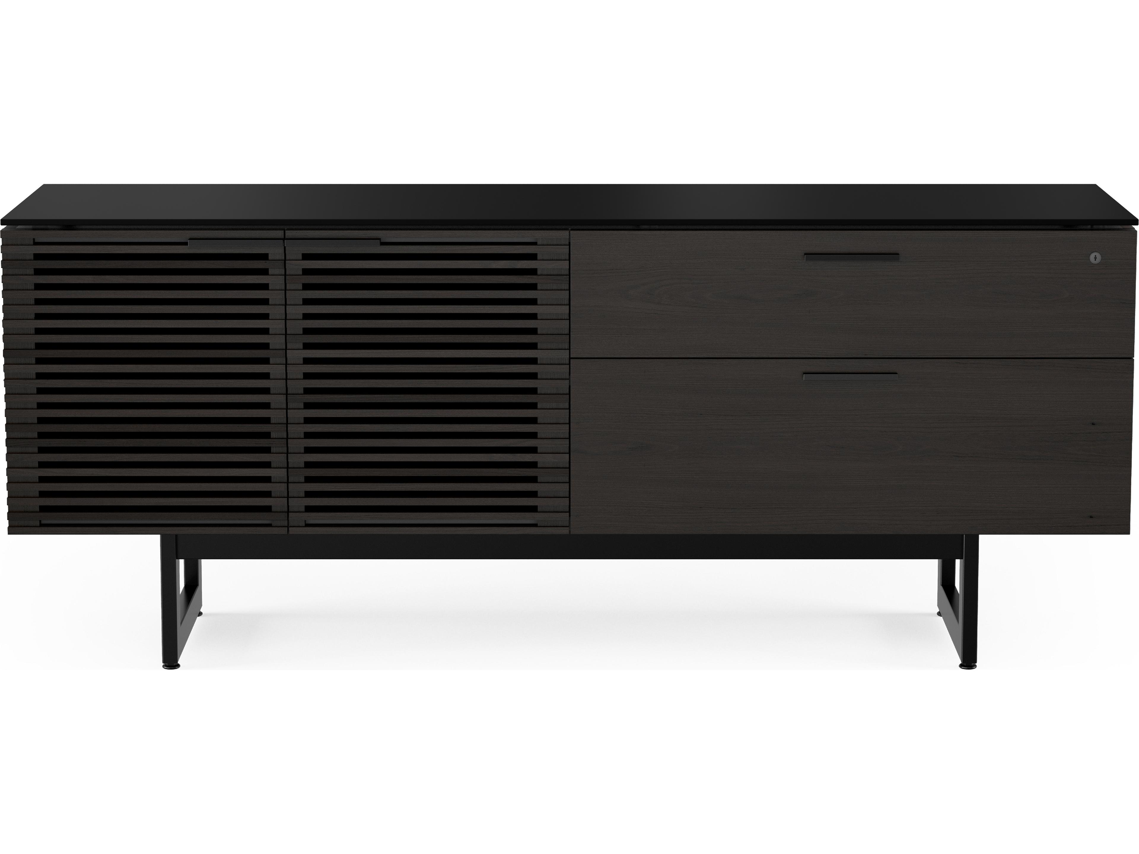 BDI Corridor Charcoal Stained Ash Black File Cabinet