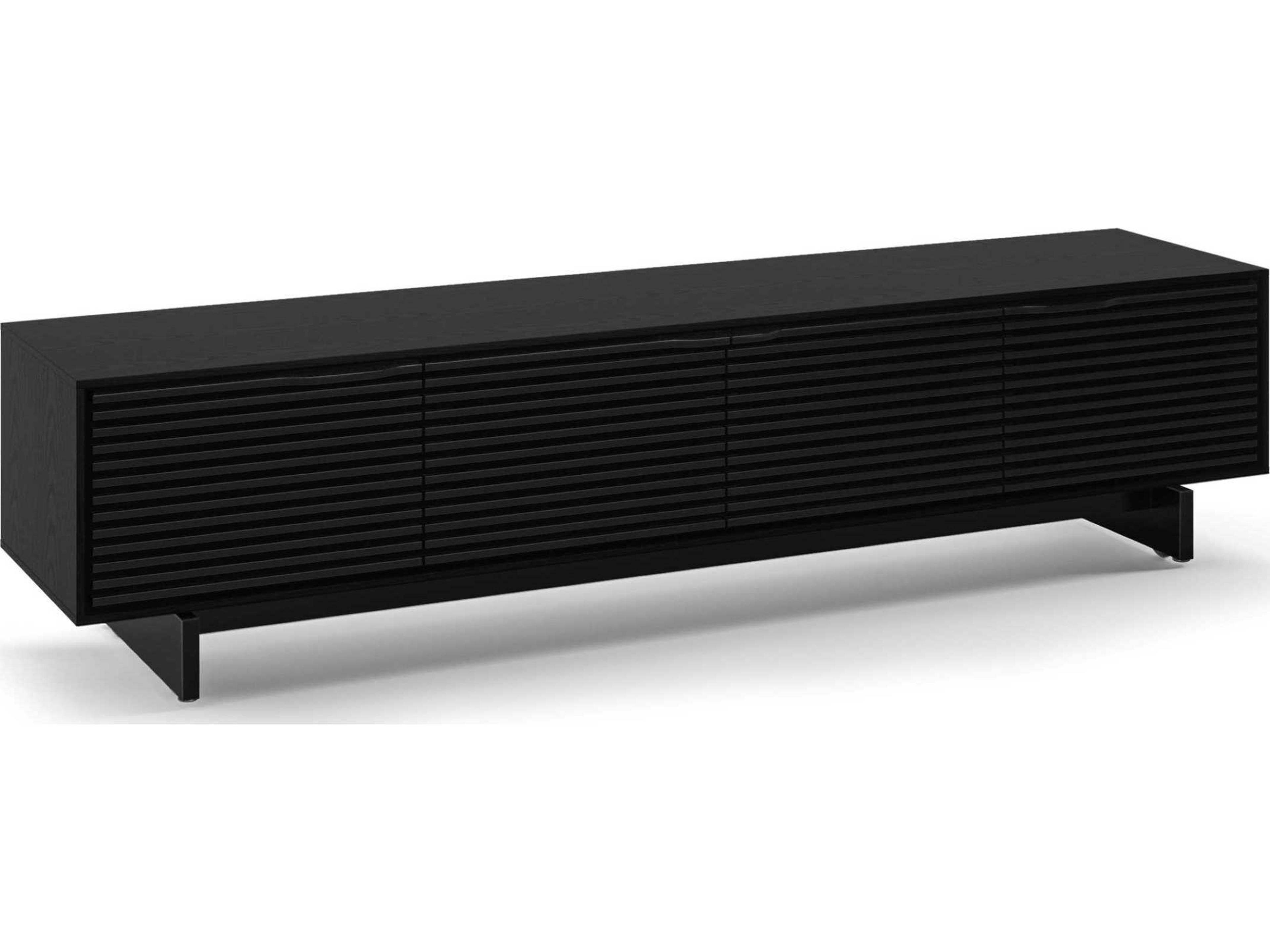 BDI Align 81" Solid Wood Ebonized Ash Media Console