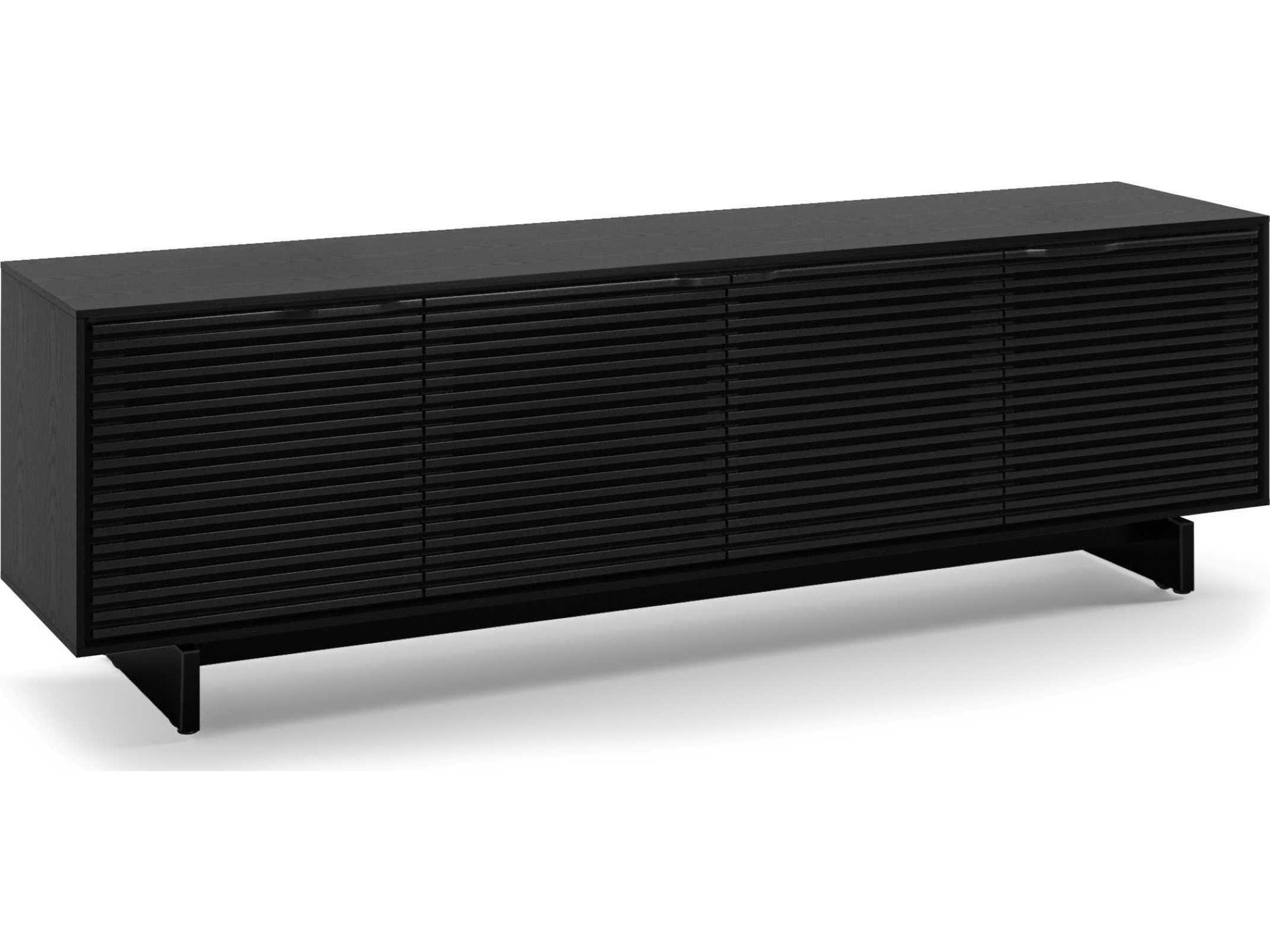 BDI Align 81" Solid Wood Ebonized Ash Media Console