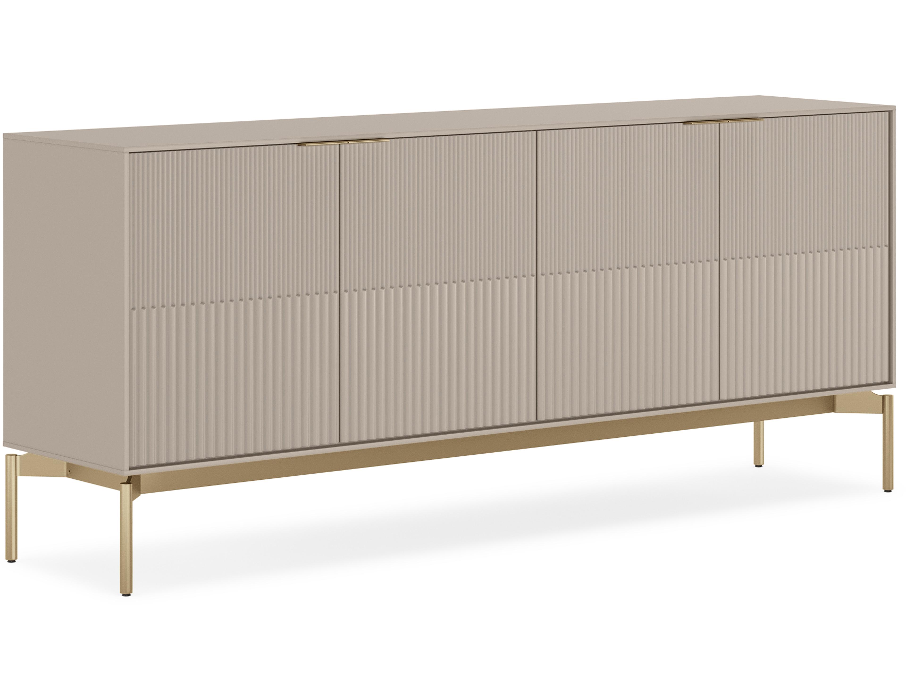 BDI Zig 79" Dune Sideboard With Brushed Brass Base