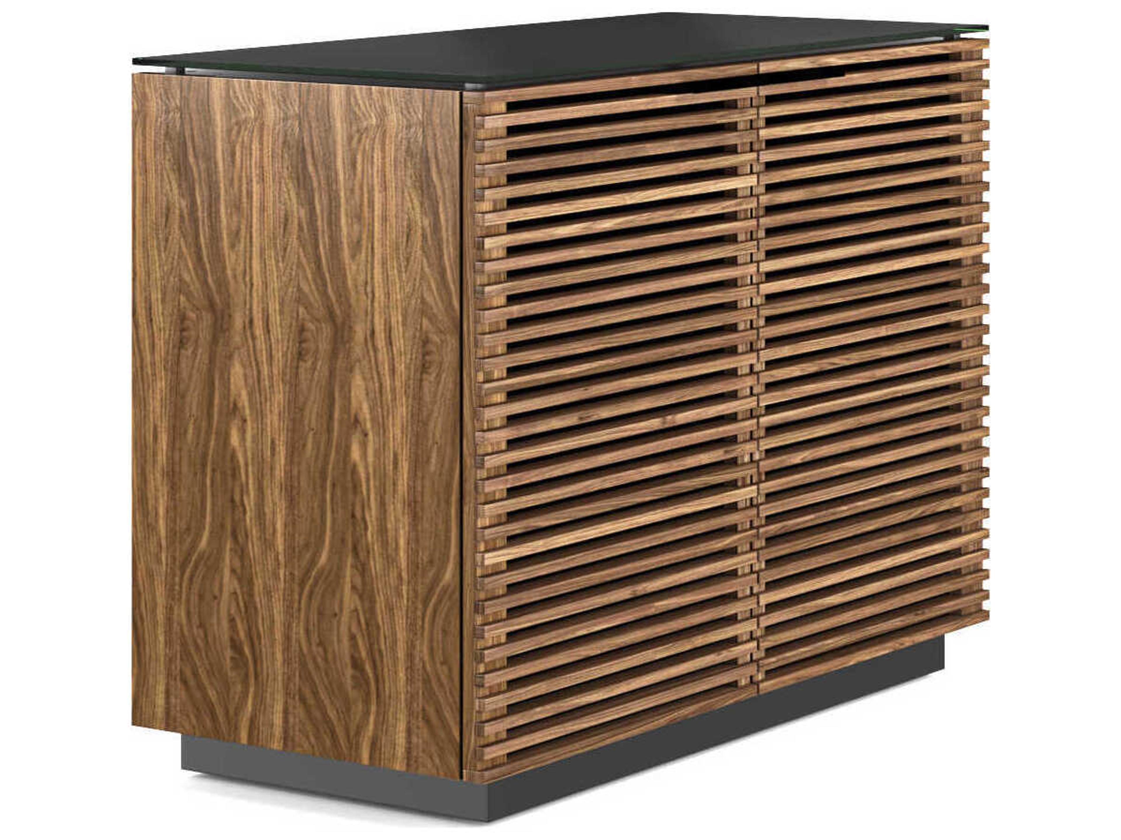 BDI Corridor Natural Walnut Black Brown Hardwood Accent Chest