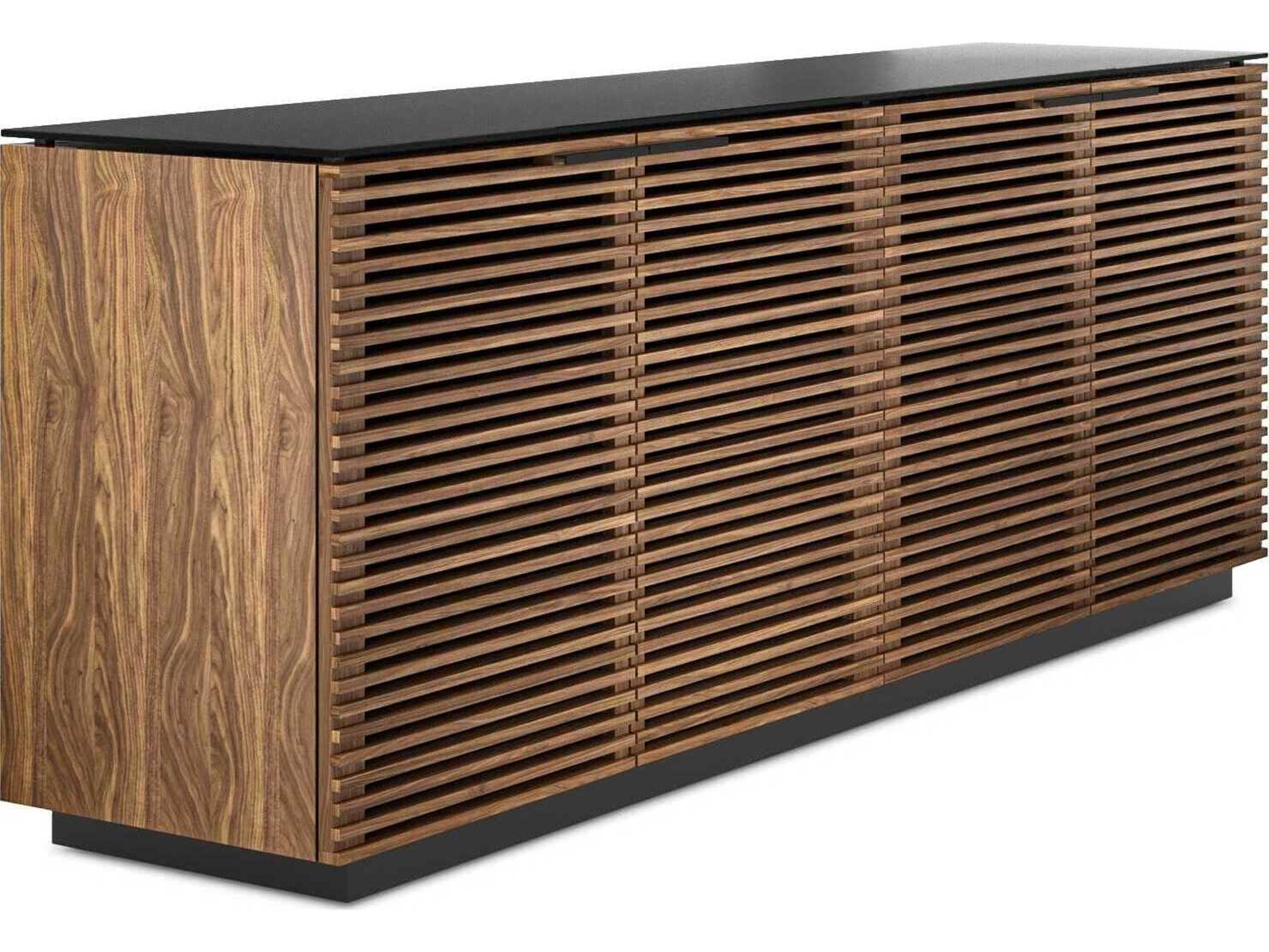 BDI Corridor 79" Hardwood Natural Walnut Black Sideboard
