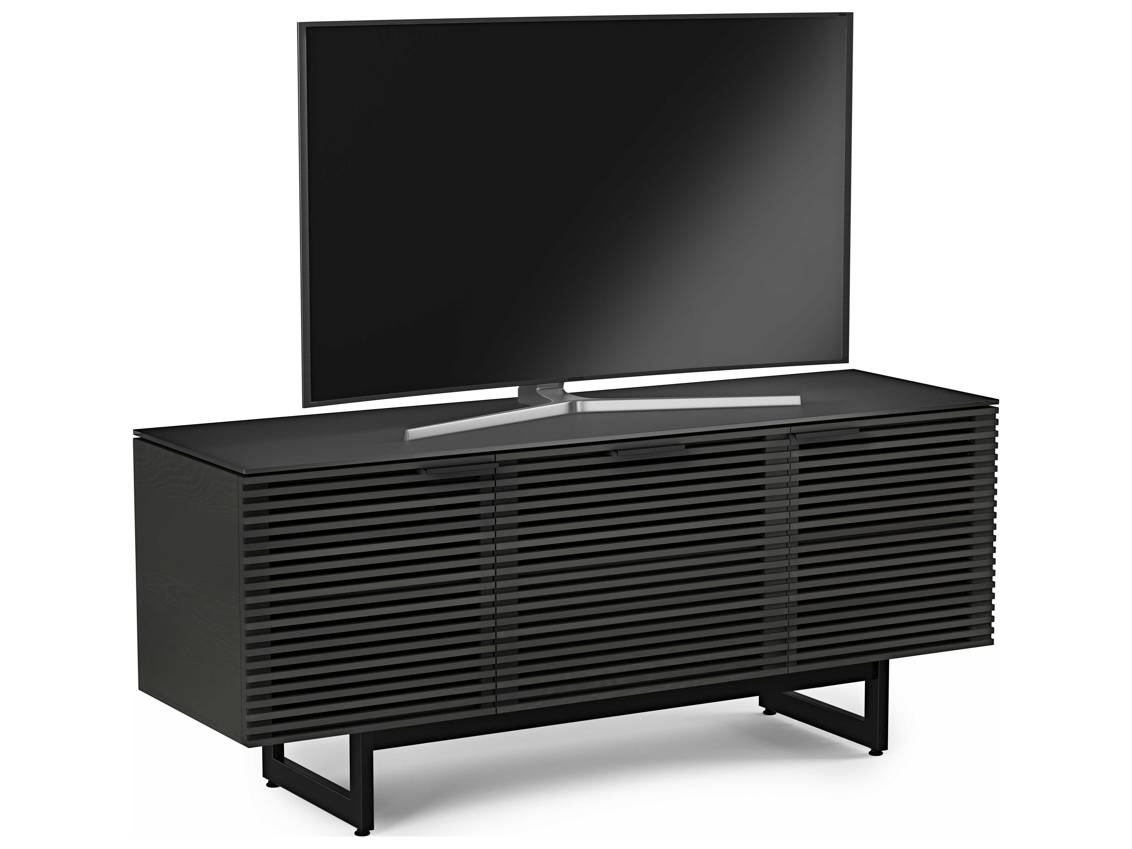 Corridor 65" Hardwood Charcoal Stained Ash Media Console