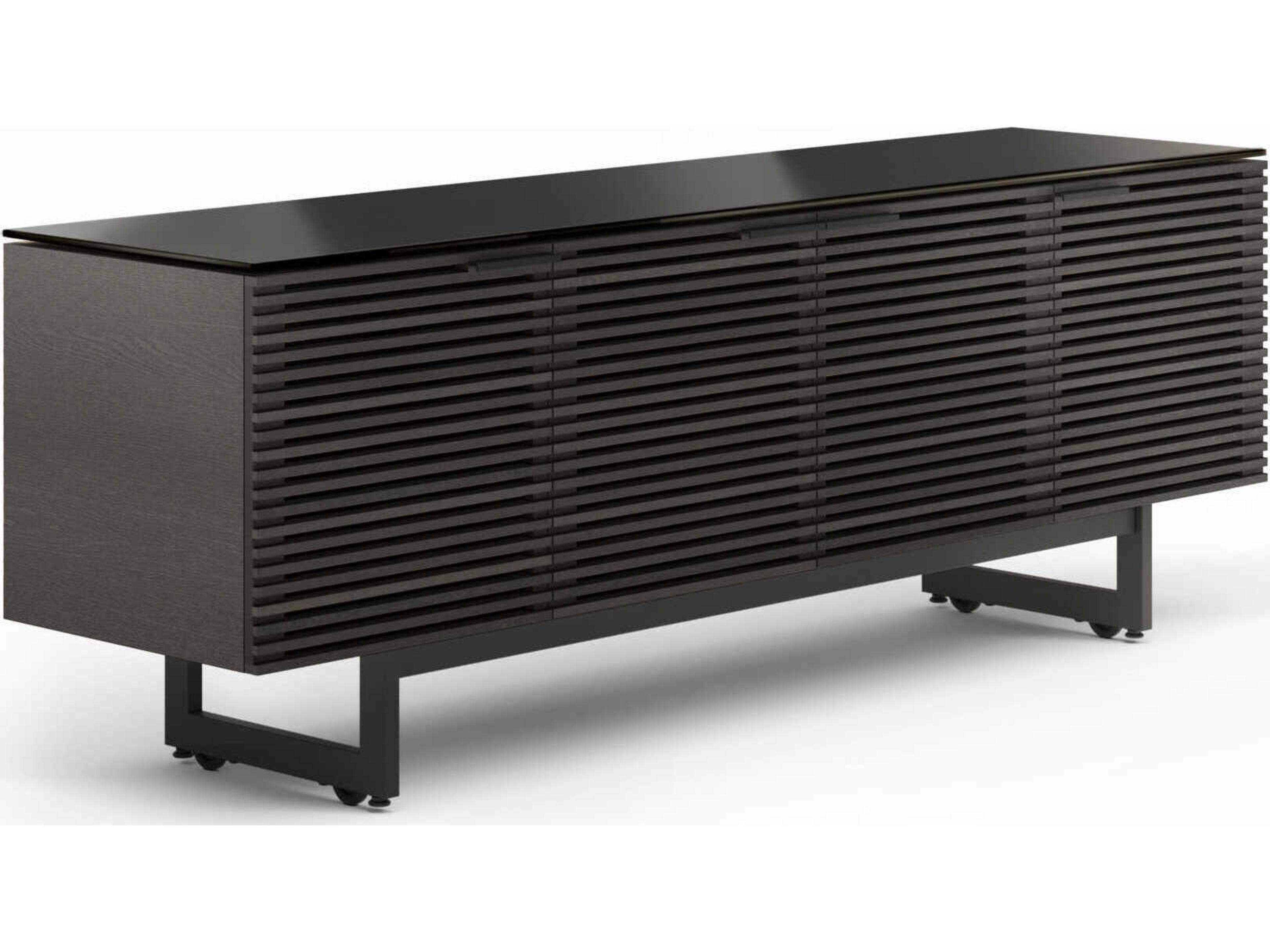 BDI Corridor 79" Hardwood Charcoal Stained Ash Media Console