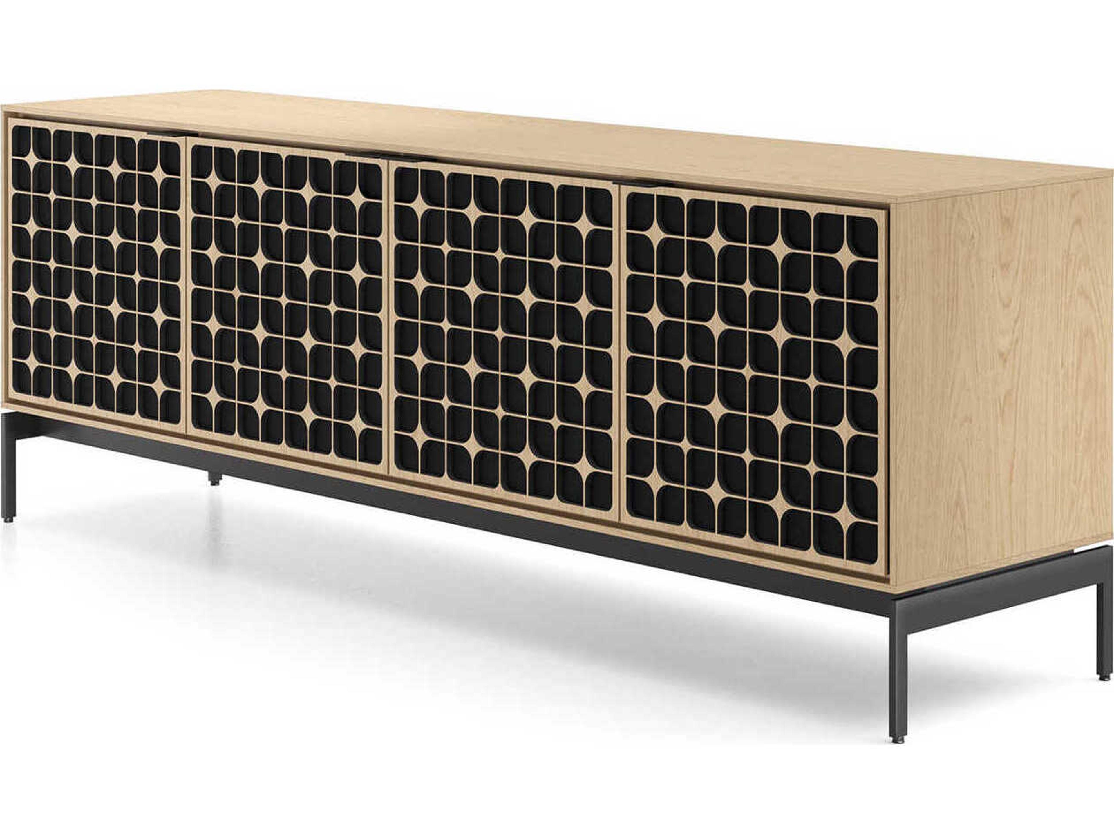 BDI Elements 82" Hardwood Washed Oak Media Console