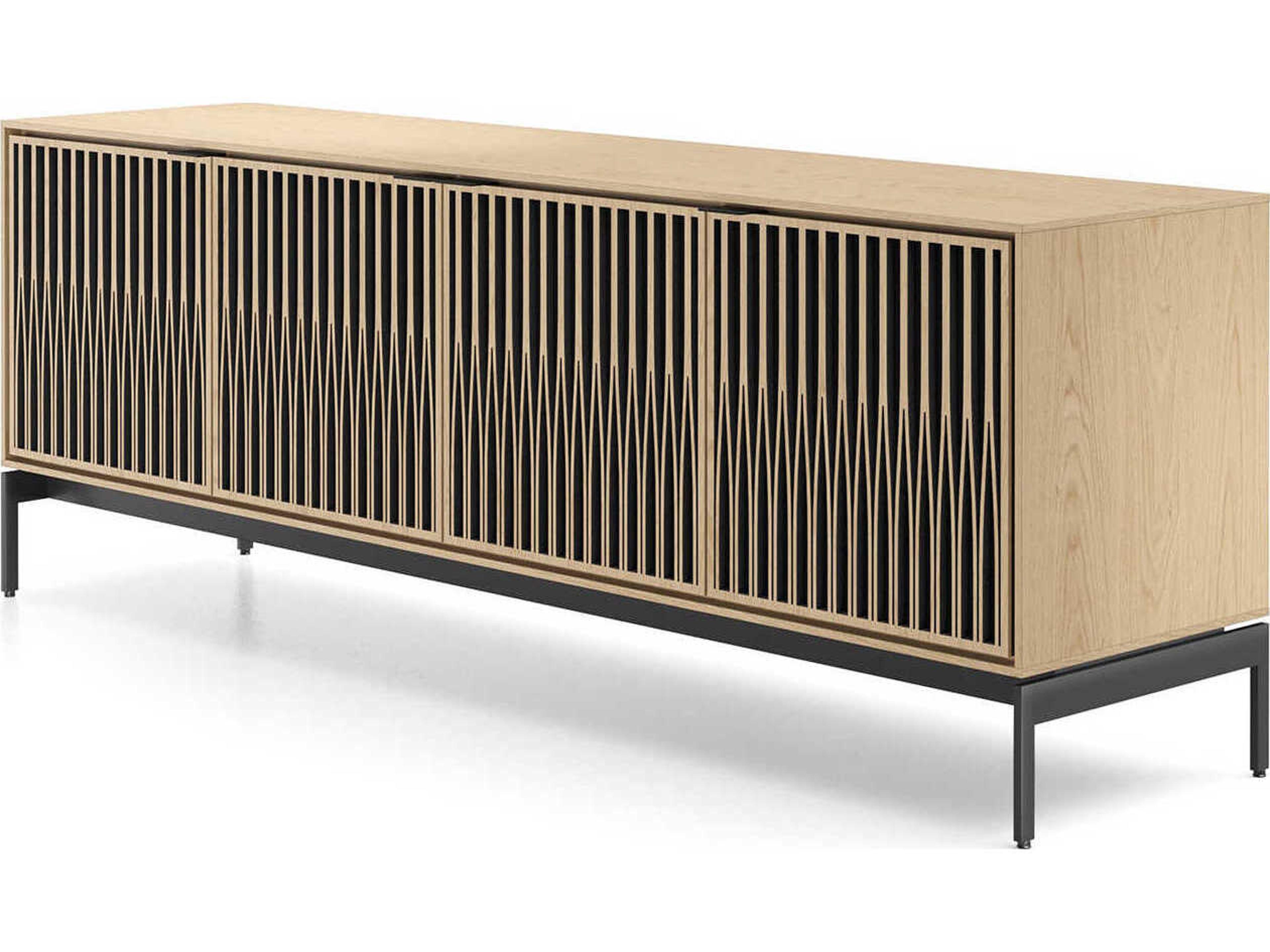 BDI Elements 82" Hardwood Washed Oak Media Console