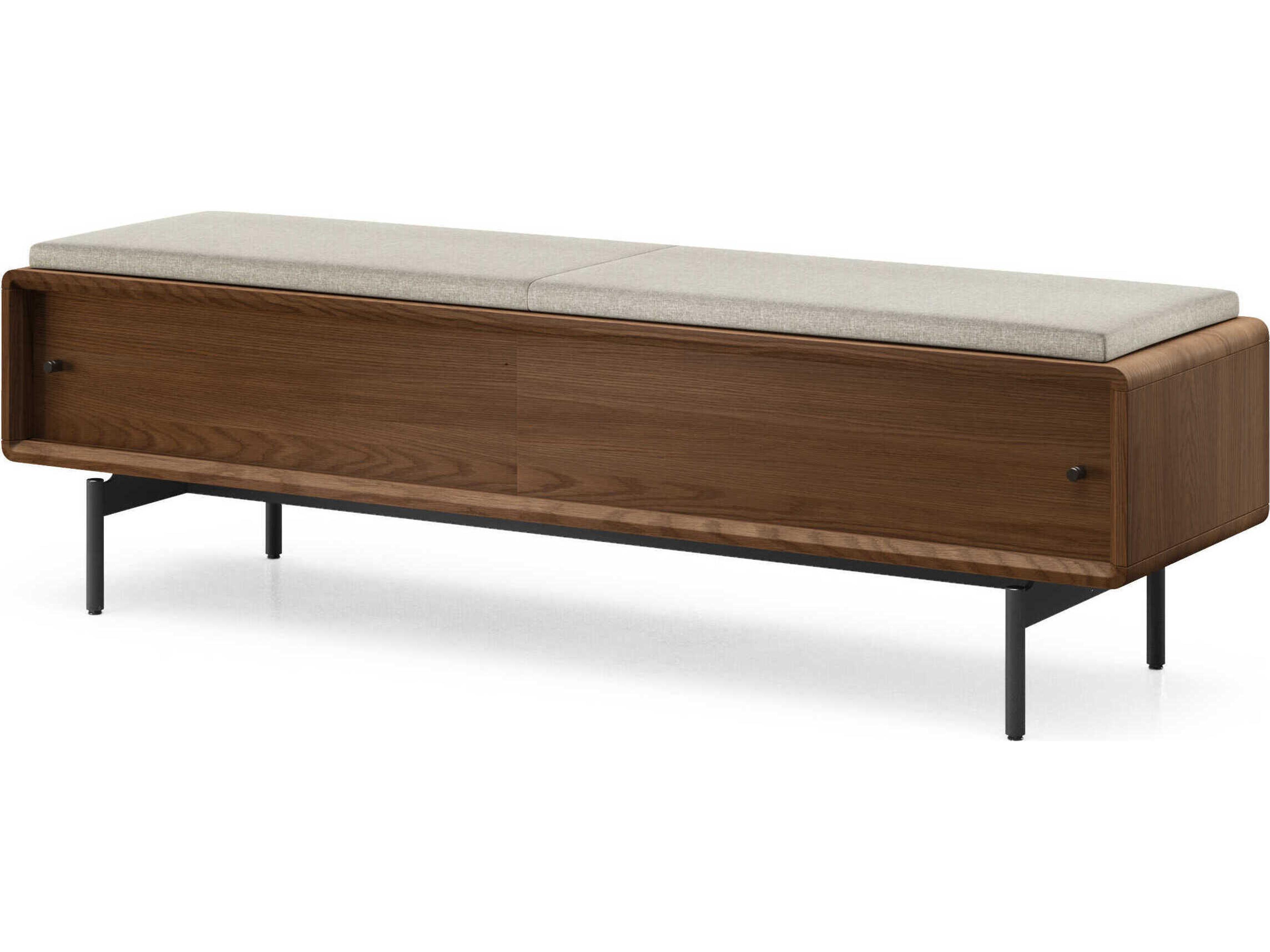 BDI Linq Mocha Almond Brown Upholstered Accent Bench