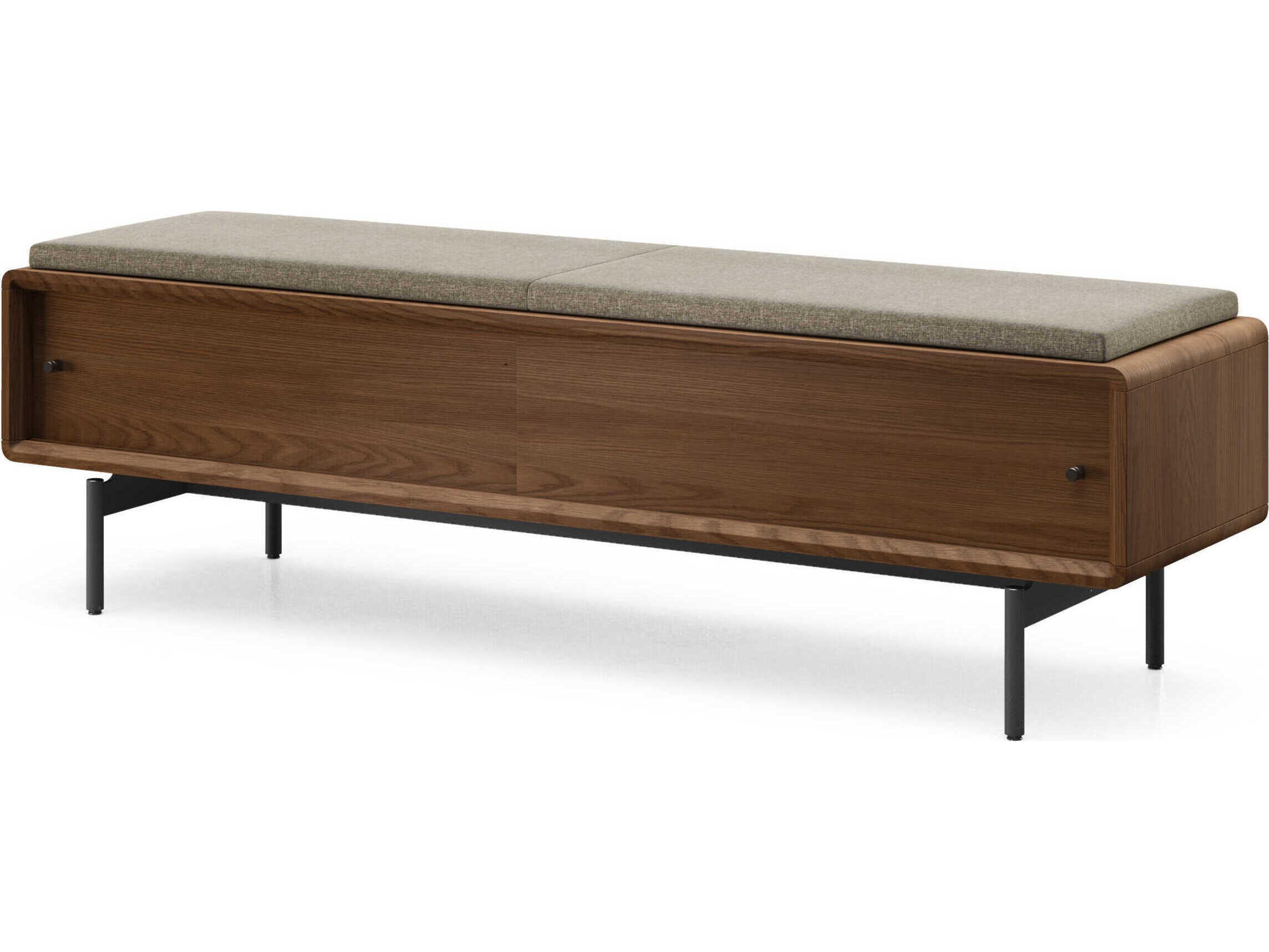 BDI Linq Mocha Pecan Brown Upholstered Accent Bench