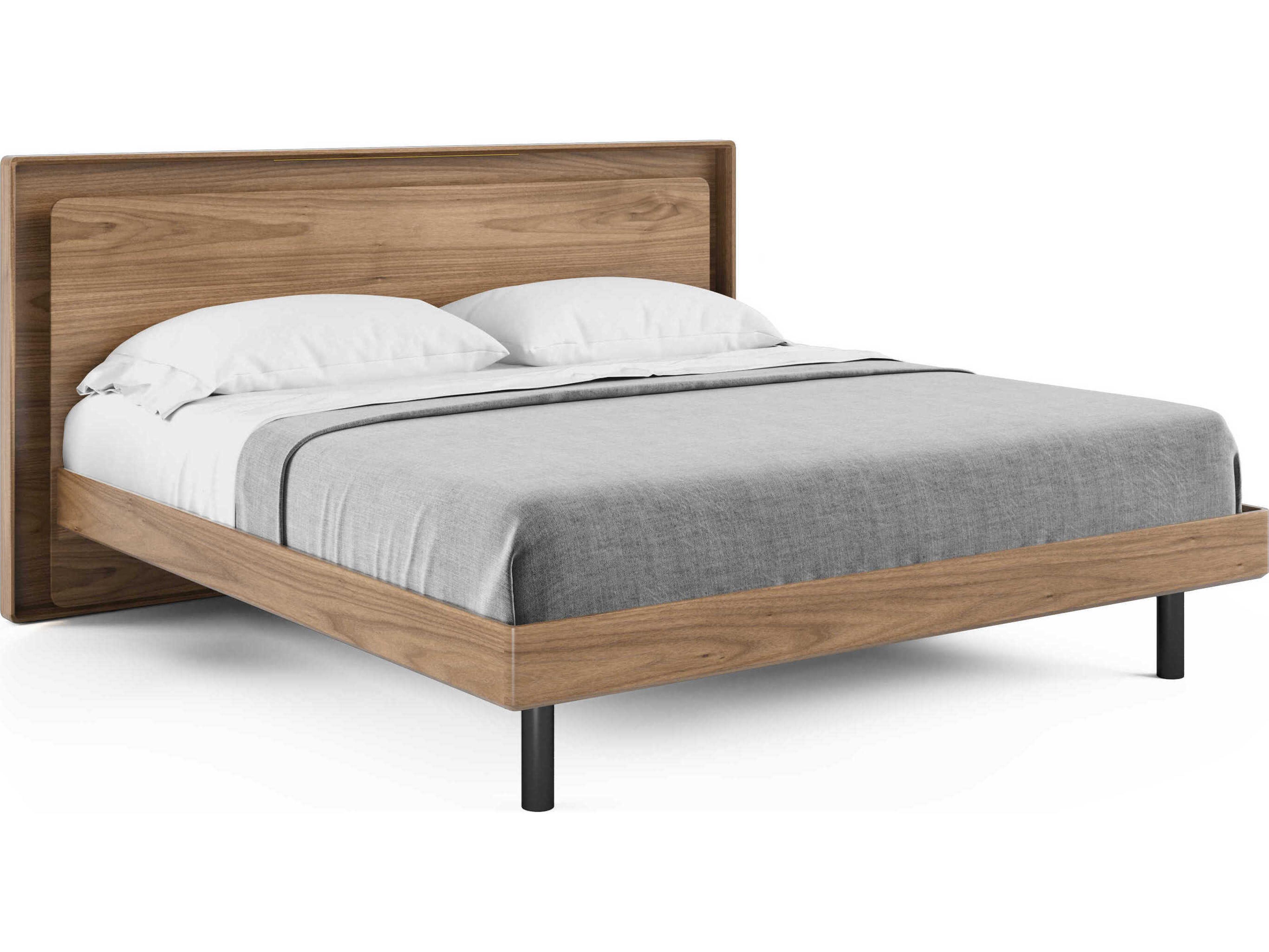 BDI Linq Natural Walnut Brown Wood King Platform Bed