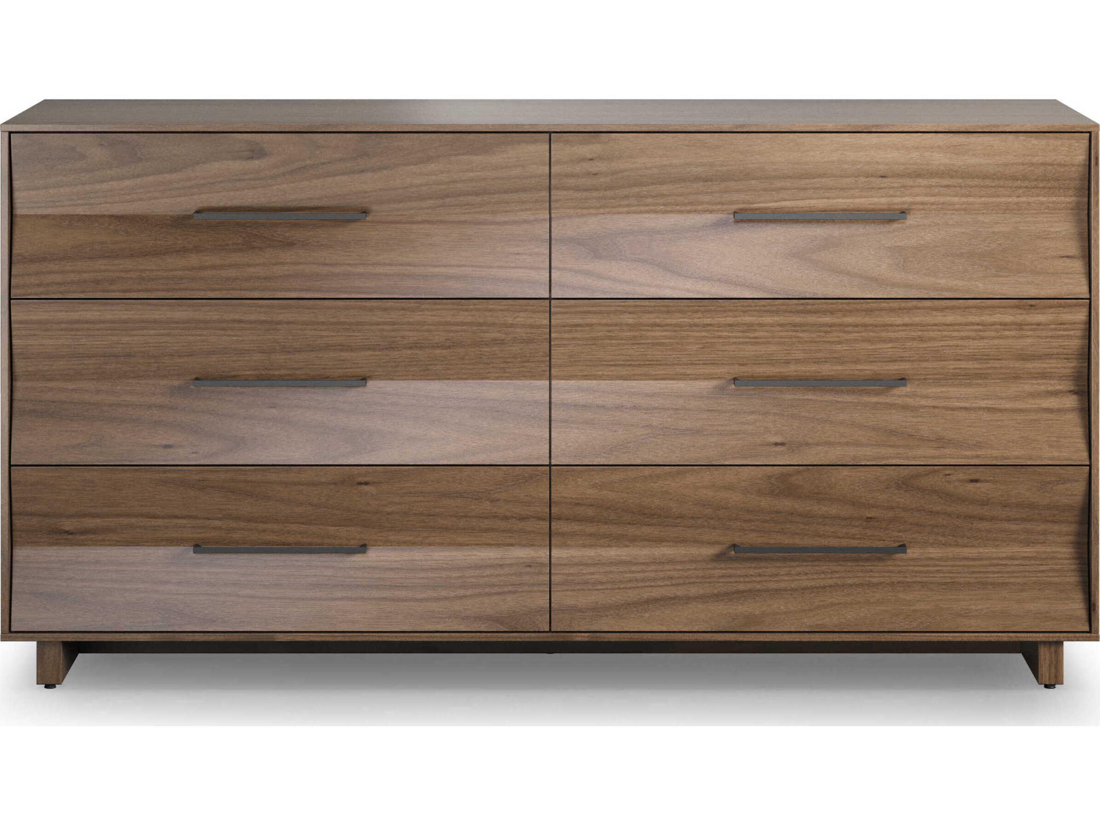 BDI Kava 6-Drawers Brown Hardwood Double Dresser