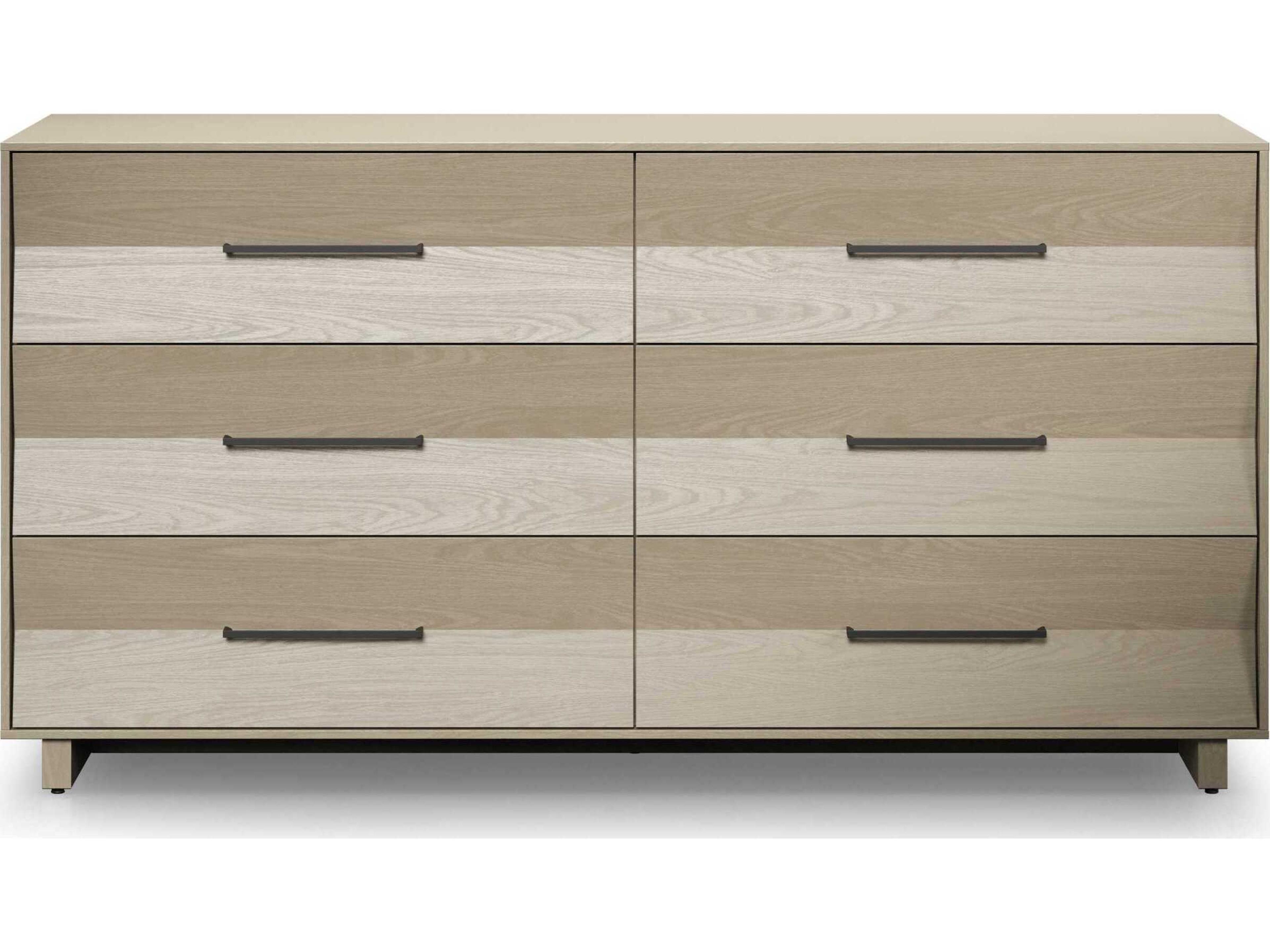 BDI Kava 6-Drawers White Hardwood Double Dresser