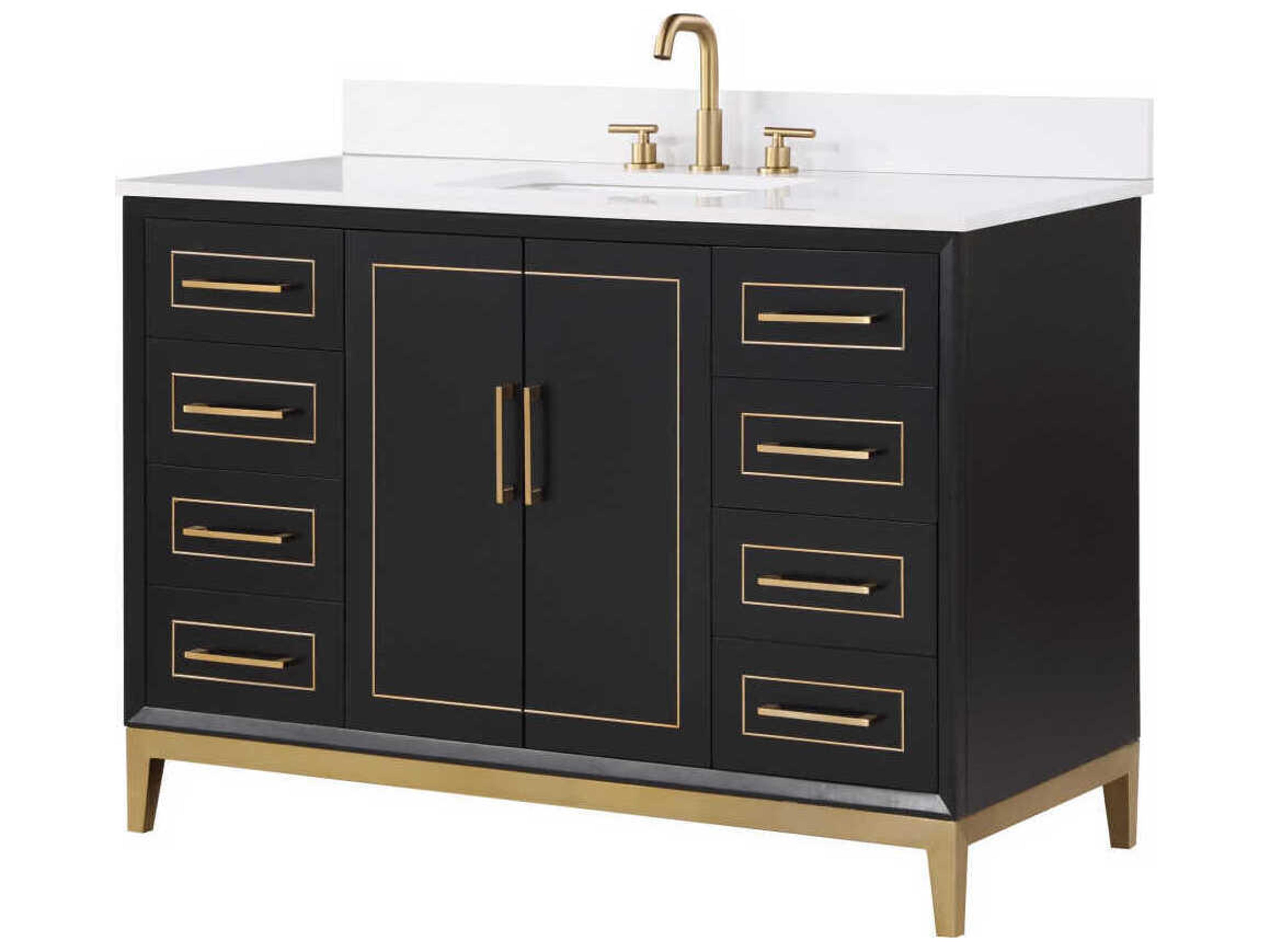 Gracie 48" Midnight Black Vanity