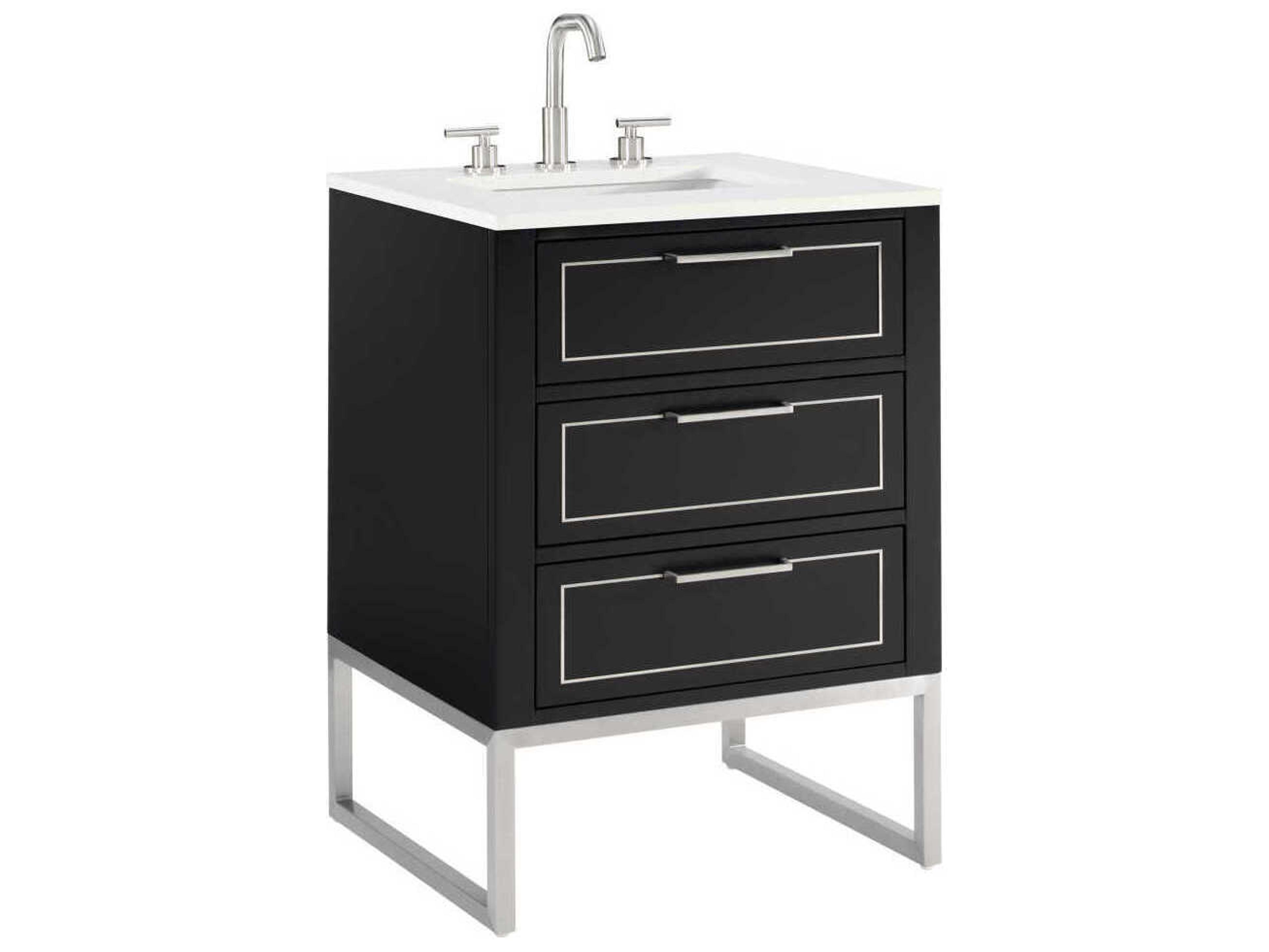 BEMMA Markham 24" Midnight Black Brushed Nickel Vanity
