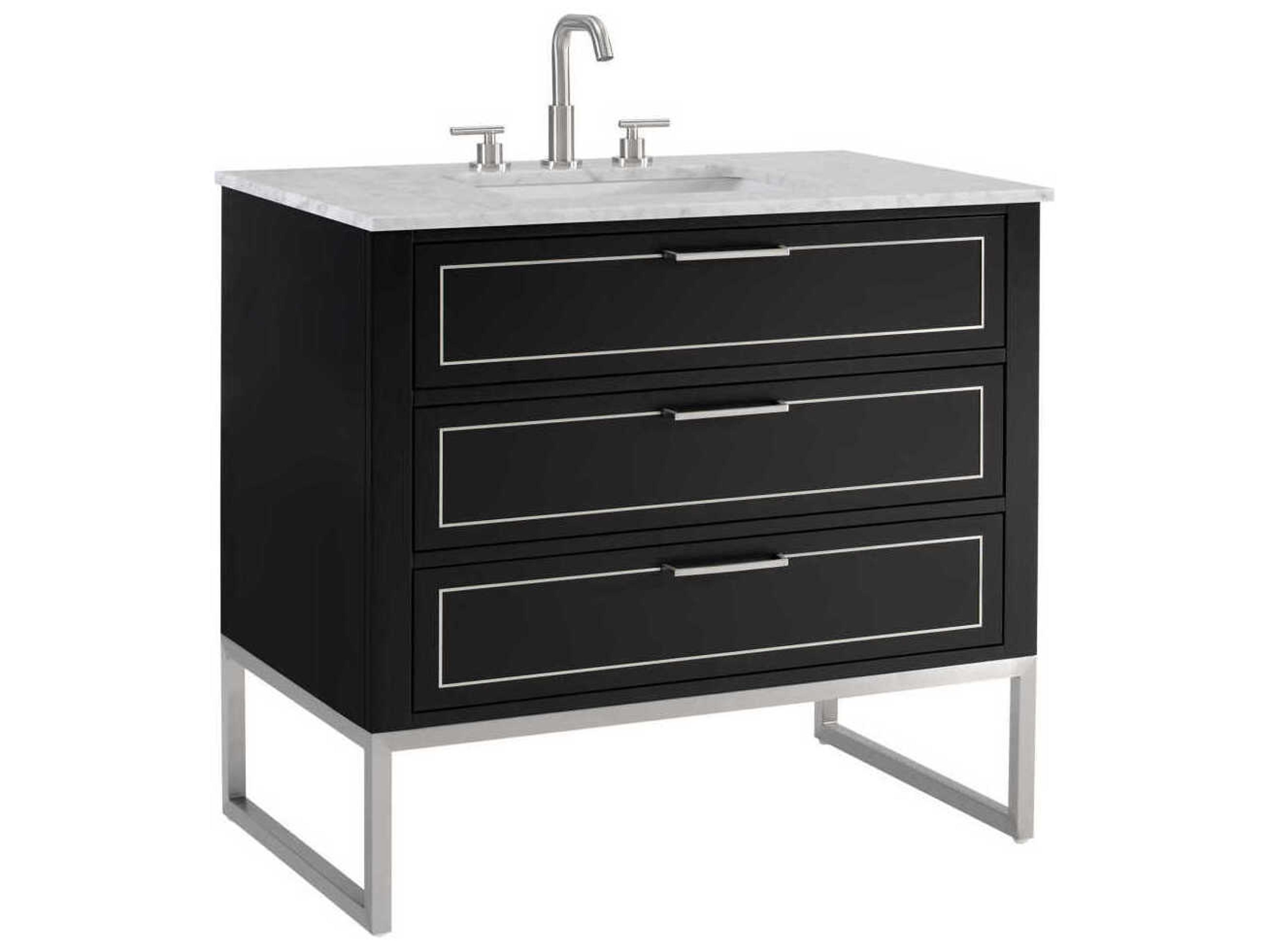 BEMMA Markham 36" Midnight Black Brushed Nickel Vanity