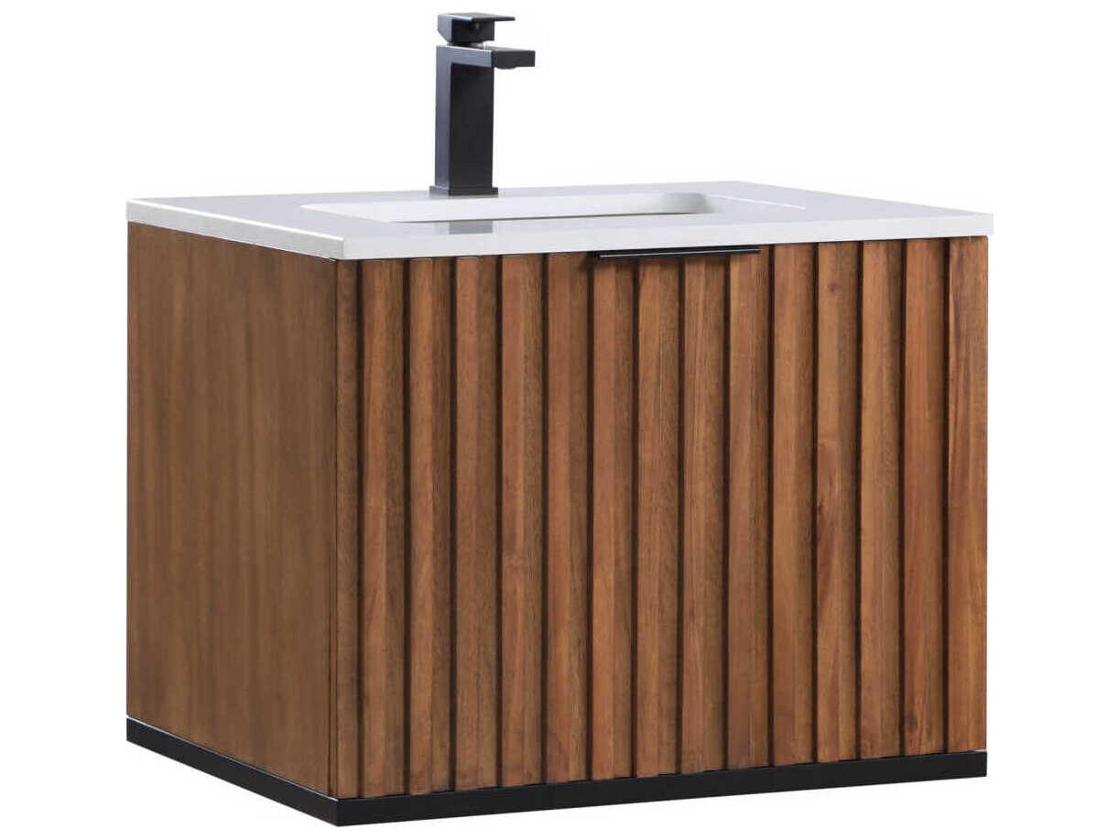 BEMMA Terra 24" Walnut Matte Black Vanity