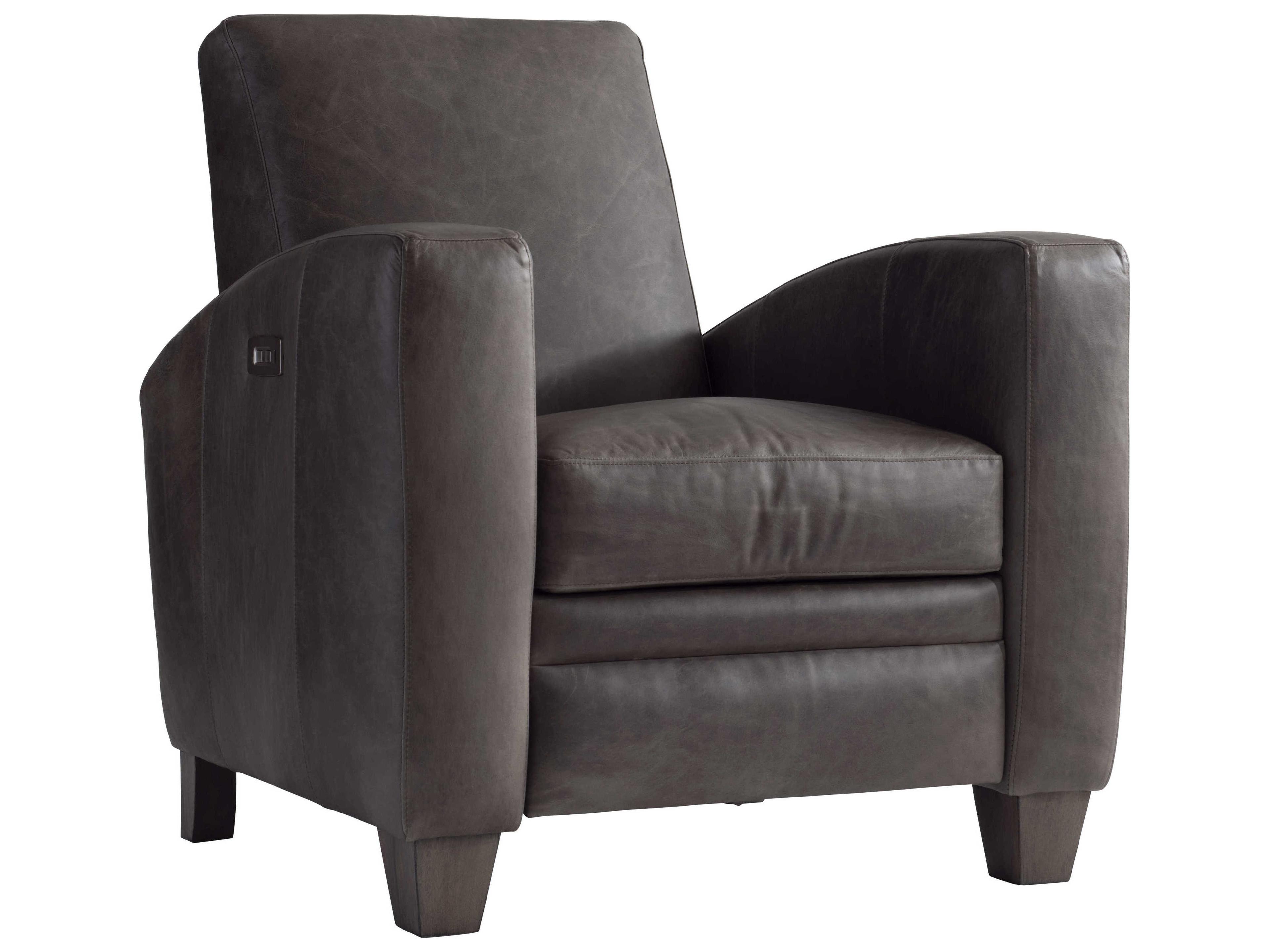 Bernhardt Ashton Power Motion Brown Leather Recliner