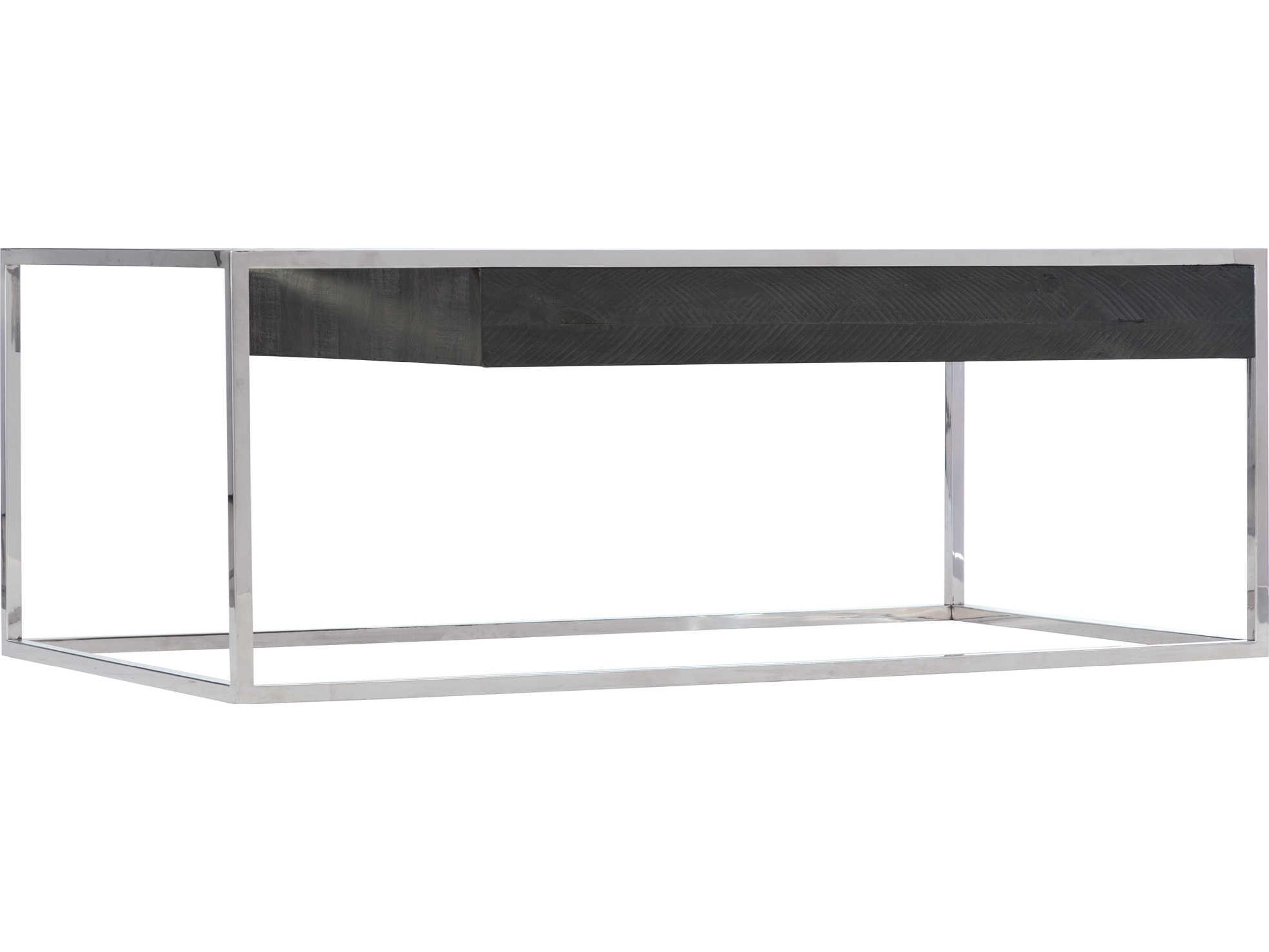 Bernhardt Logan Beacon Rectangular Wood Cinder Cocktail Table