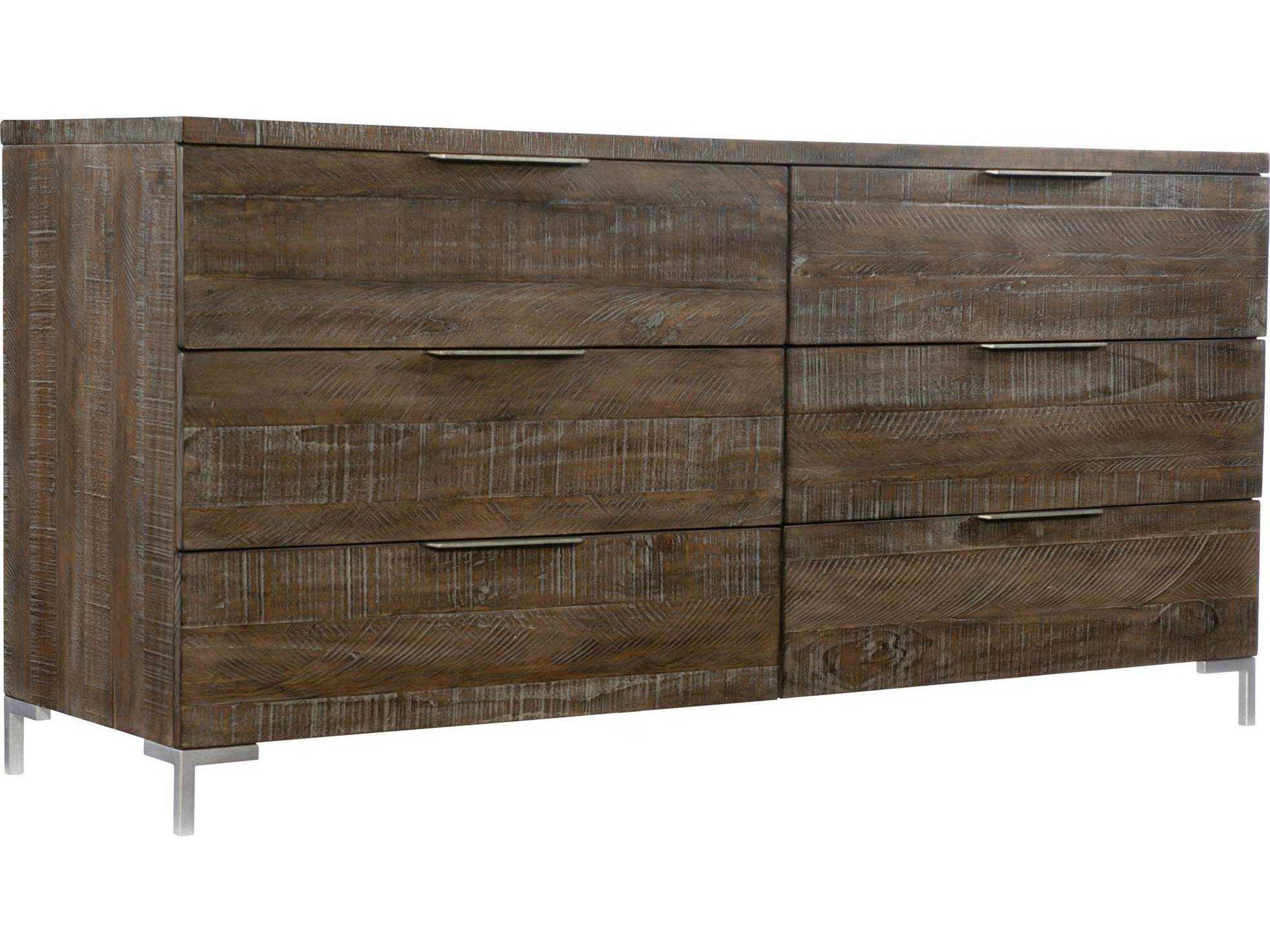 Bernhardt Logan Square Haines 6-Drawers Pine Wood Double Dresser