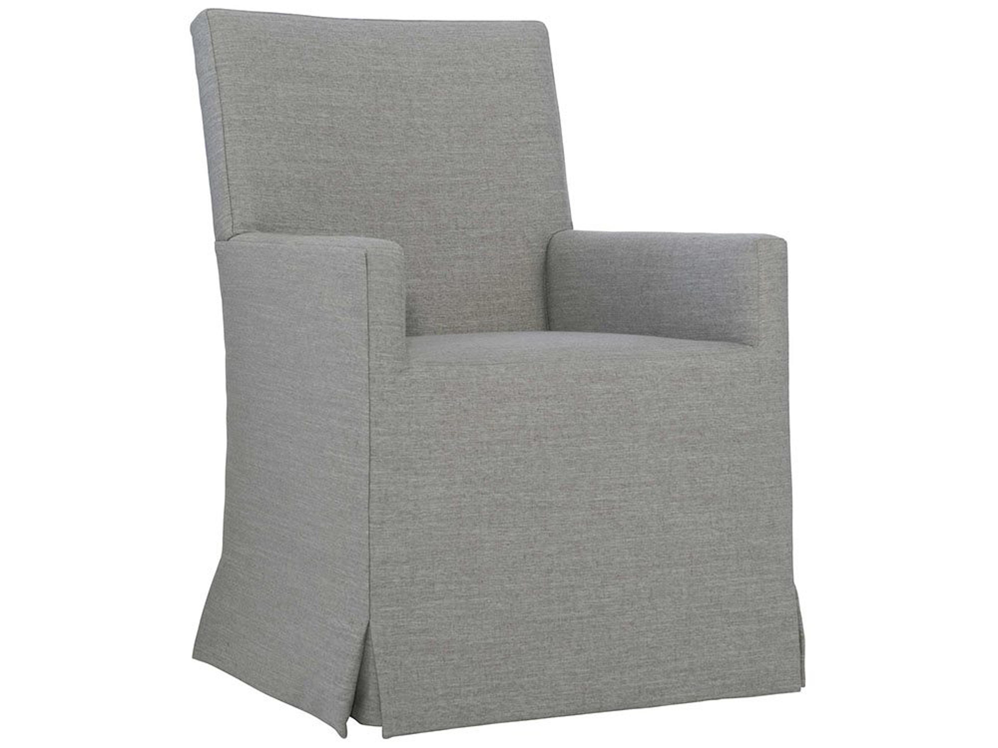Bernhardt Mirabelle Gray Upholstered Arm Dining Chair