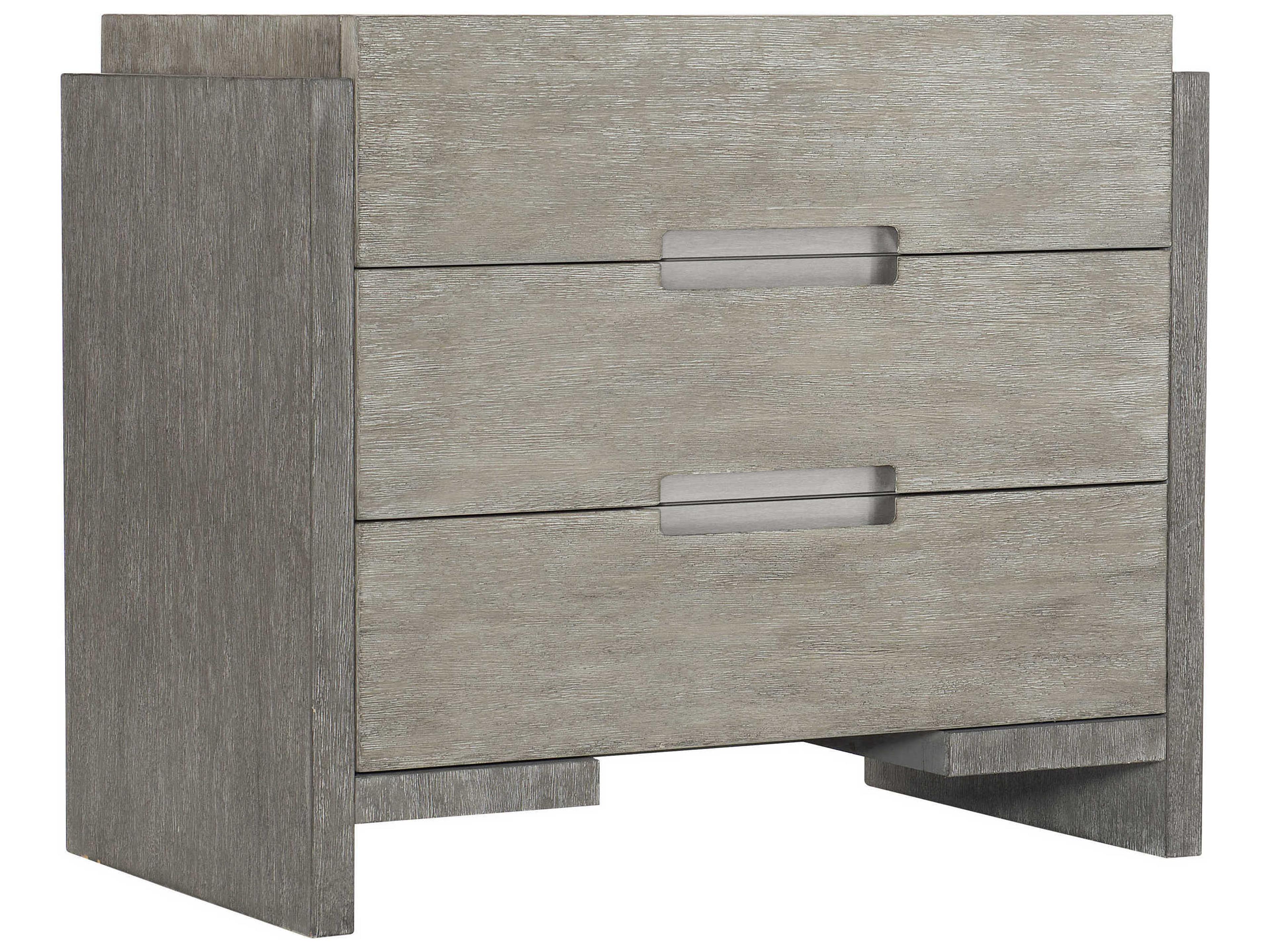 Bernhardt Foundations 3-Drawers Gray Nightstand