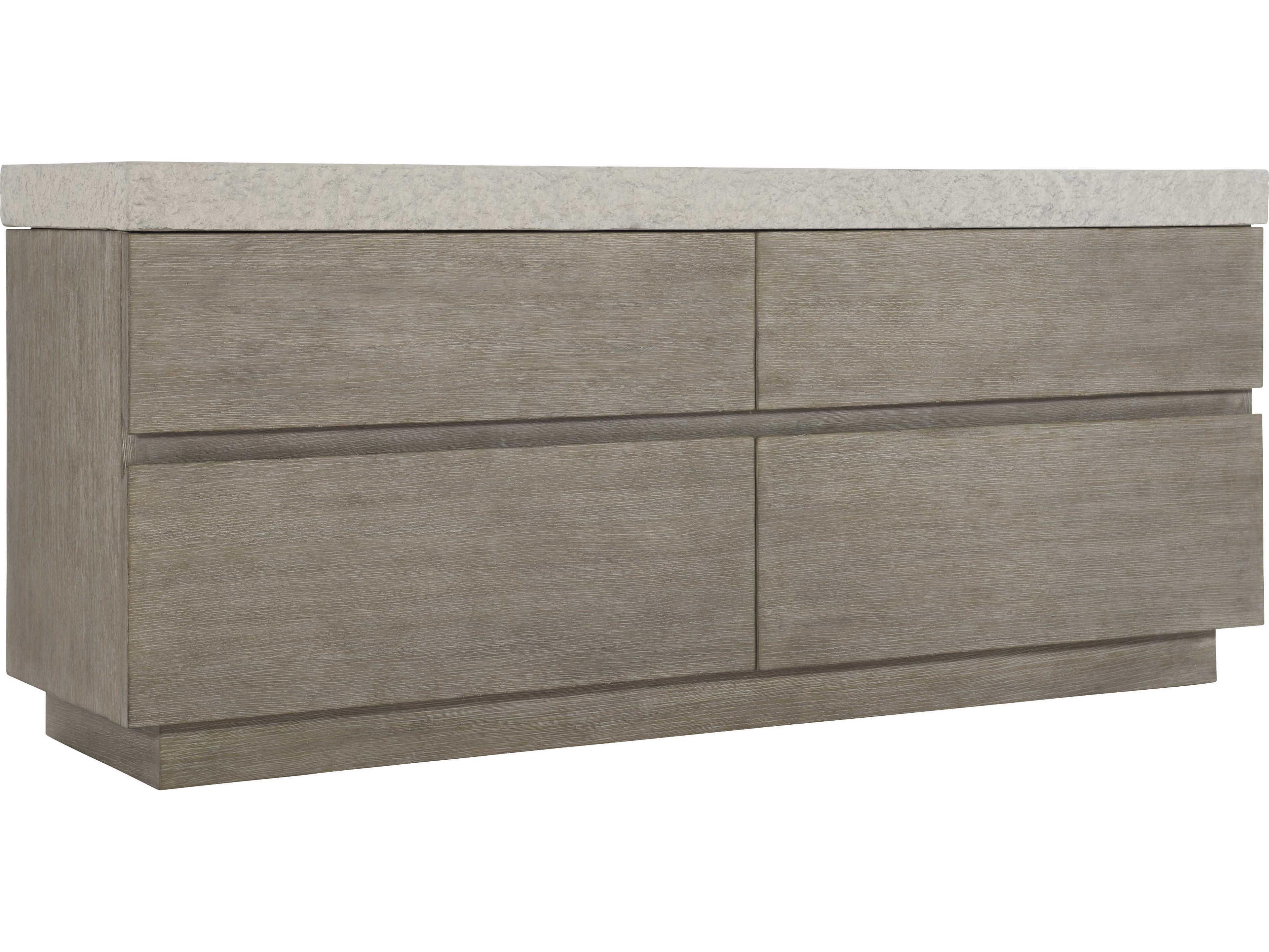 Bernhardt Interiors Ritter 4-Drawers Gray Oak Wood Double Dresser