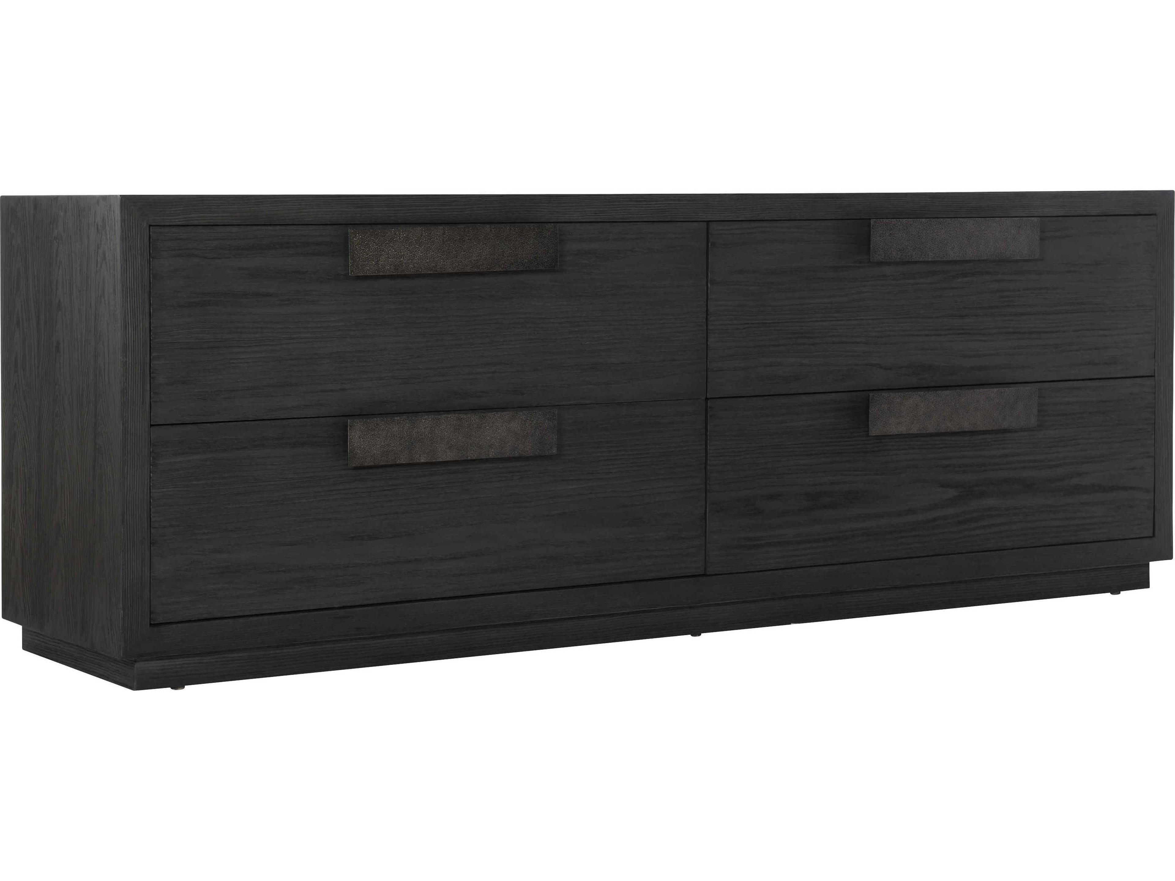 Bernhardt Interiors Keali 4-Drawers Ebony Oak Wood Double Dresser