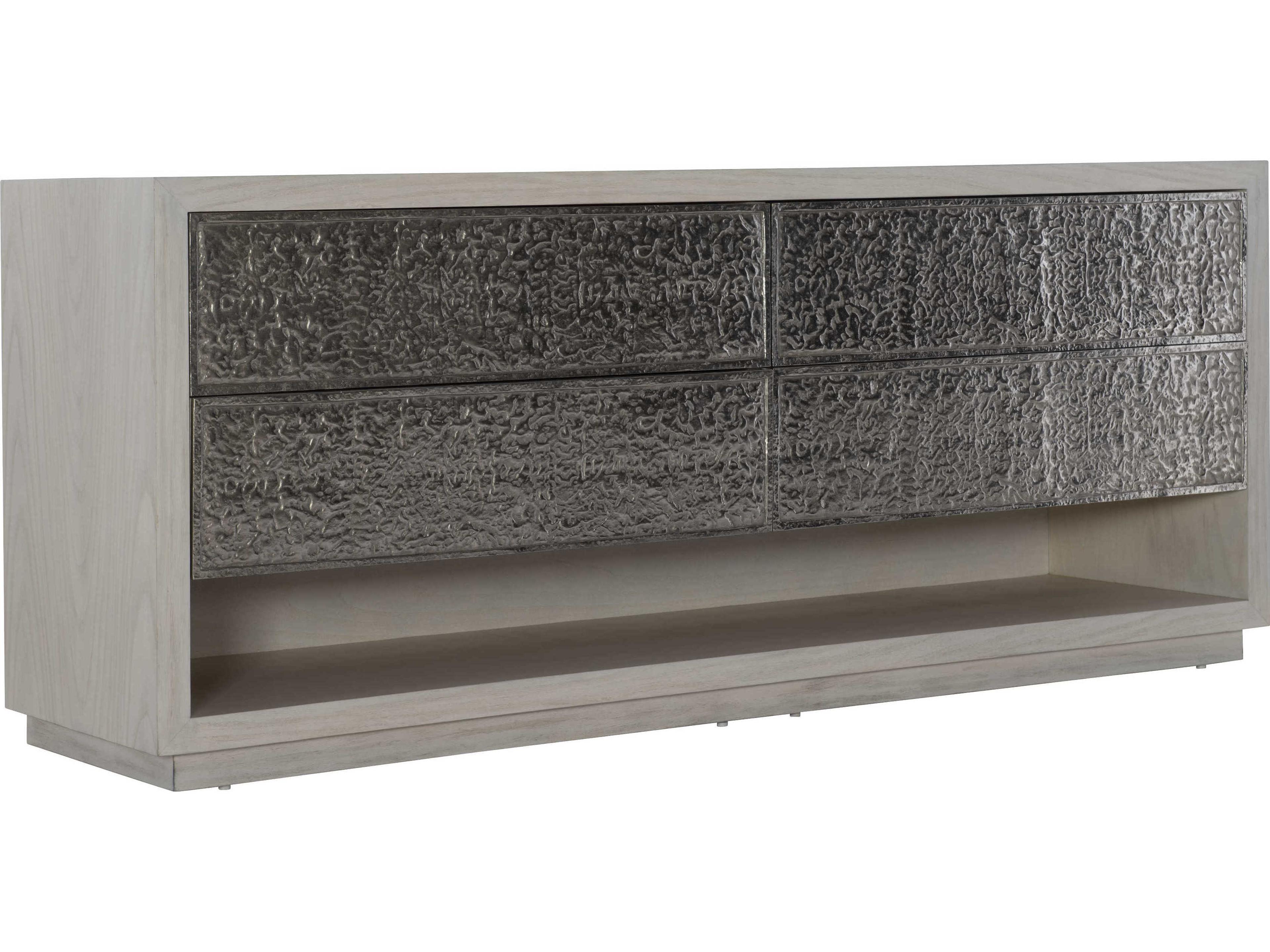 Bernhardt Interiors Ware 4-Drawers Gray Oak Wood Double Dresser