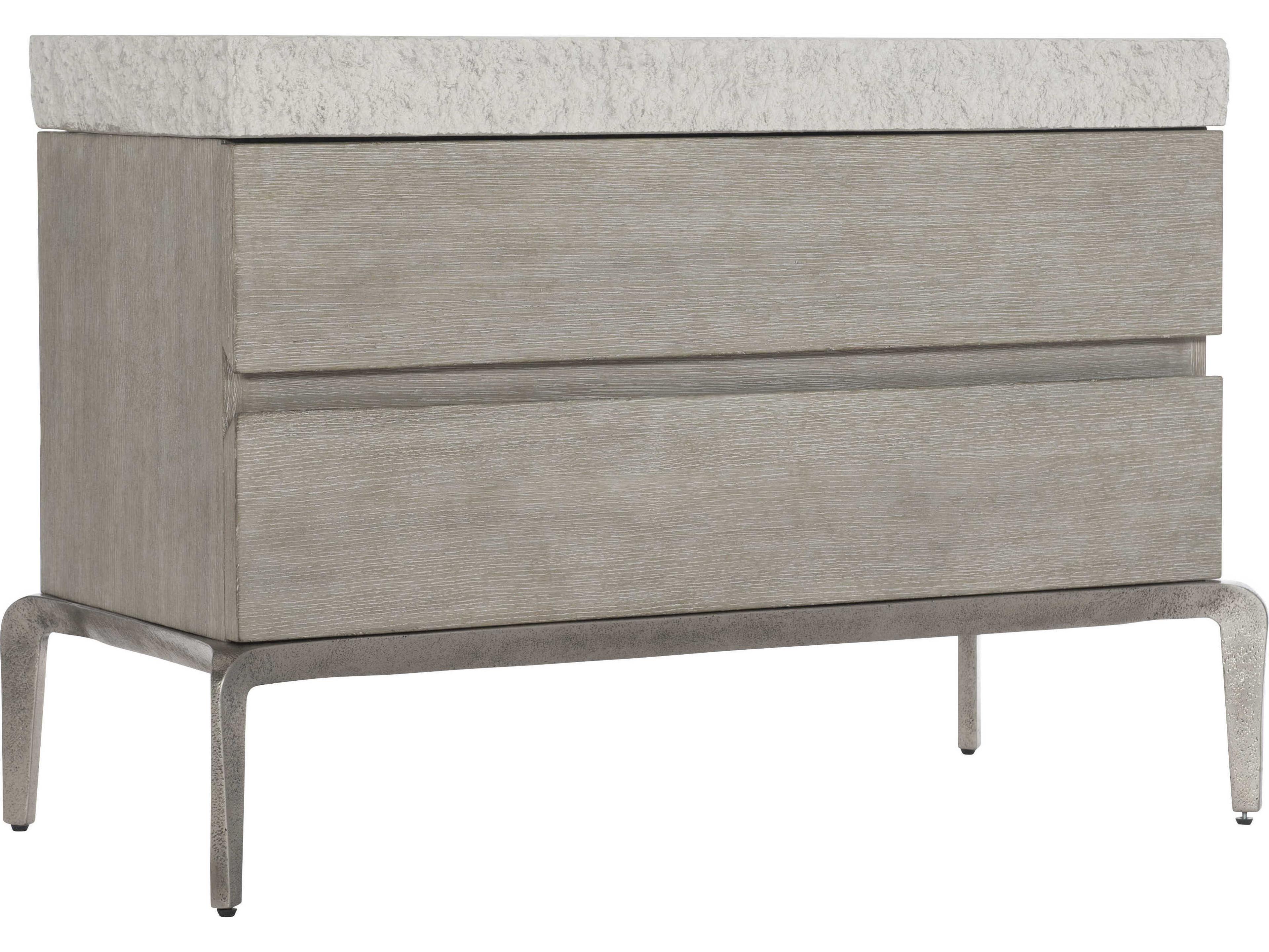 Bernhardt Interiors Ritter 2-Drawers Gray Oak Wood Nightstand