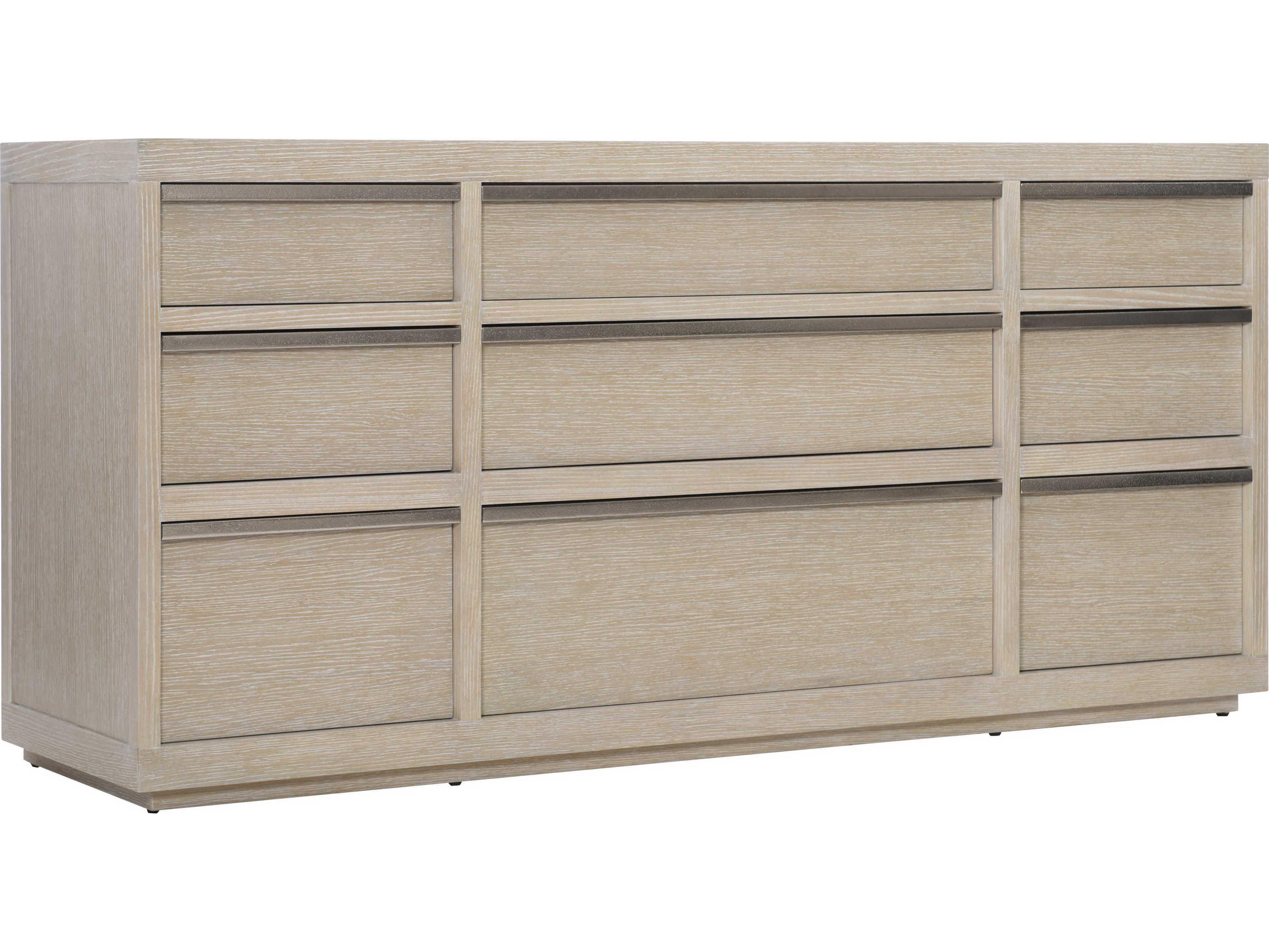 Bernhardt Solaria 9-Drawers Beige Oak Wood Dresser