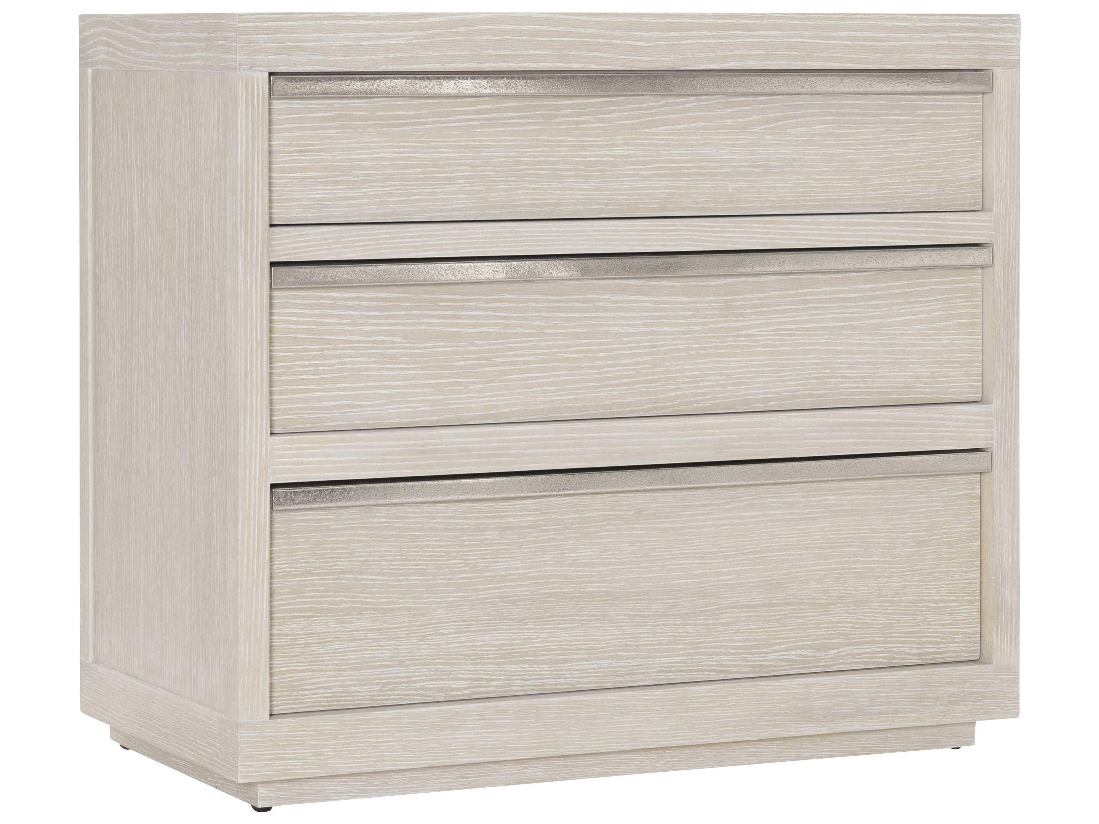 Bernhardt Solaria 3-Drawers Beige Oak Wood Nightstand