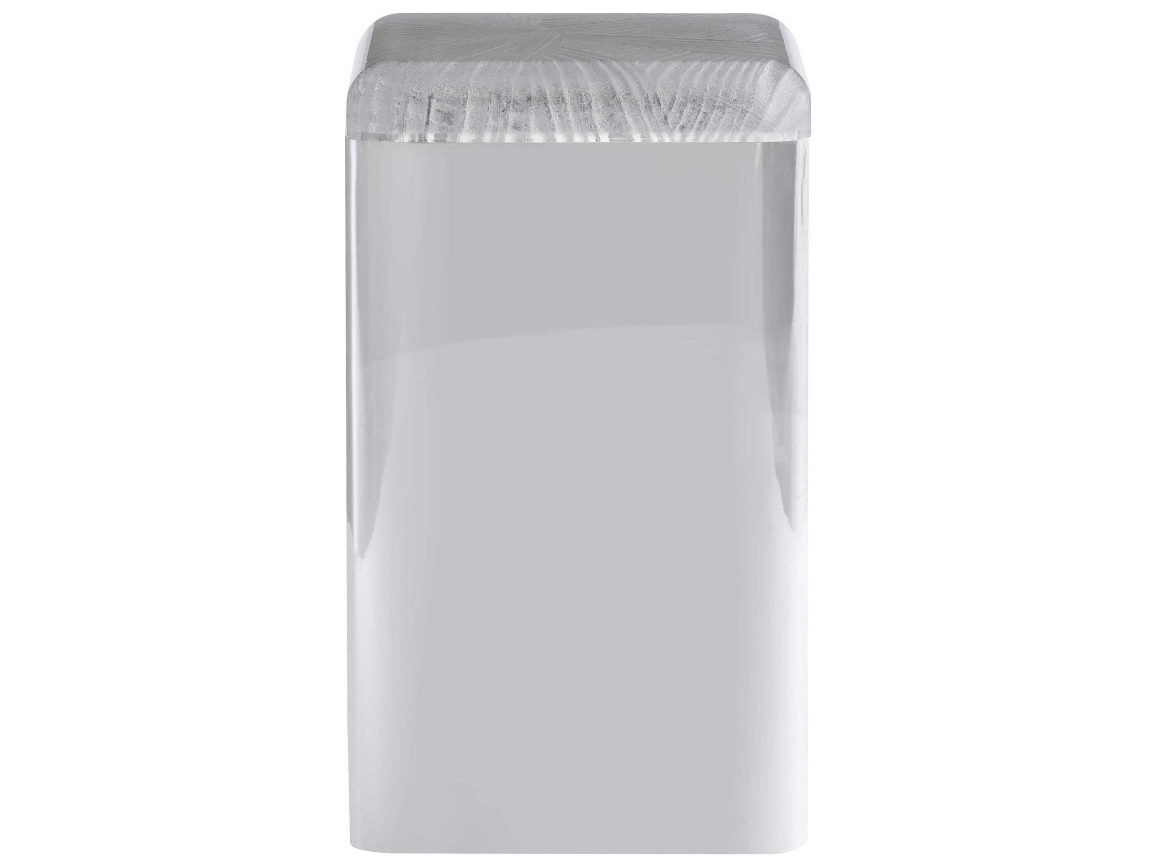 Bernhardt Aura Square Stainless Steel Accent Table