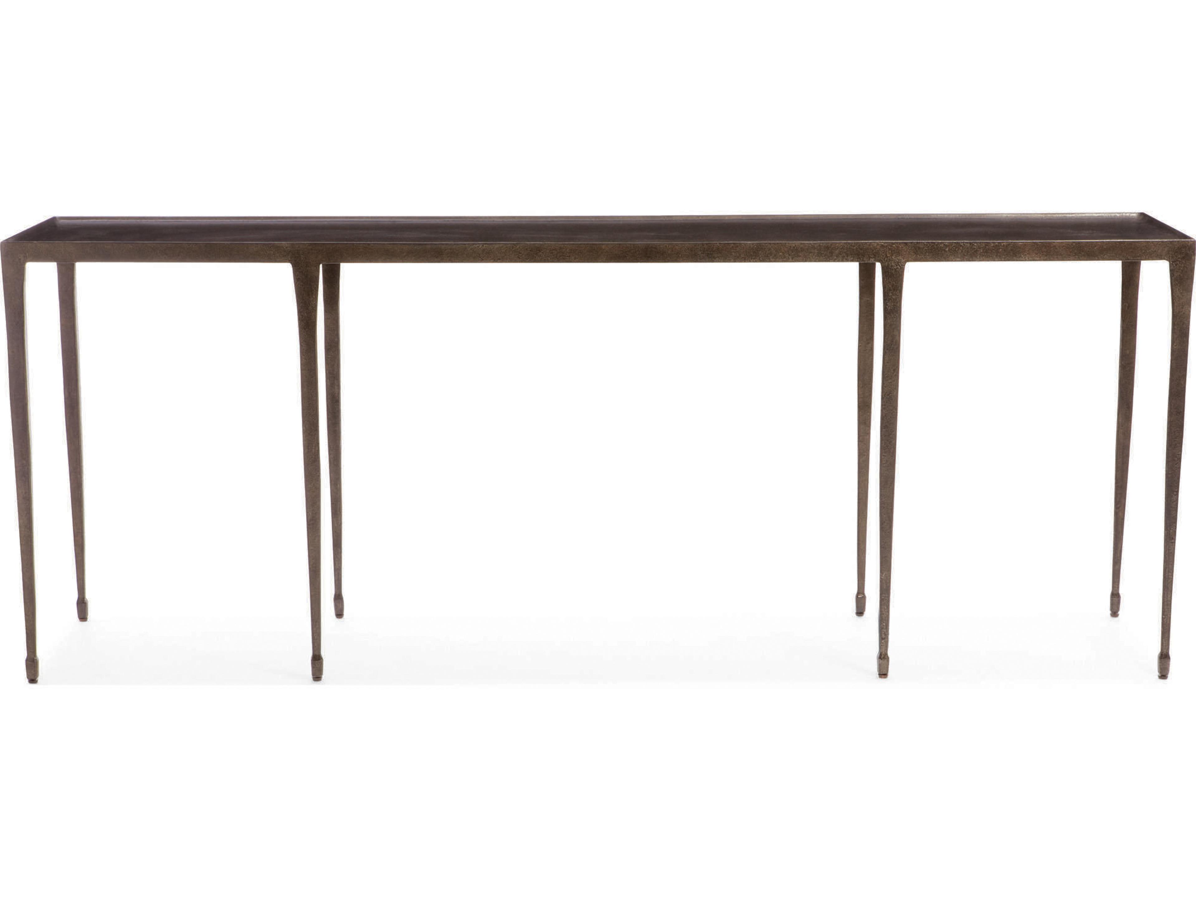 Bernhardt Interiors Casegoods Halden Rectangular Metal Blackened Console Table