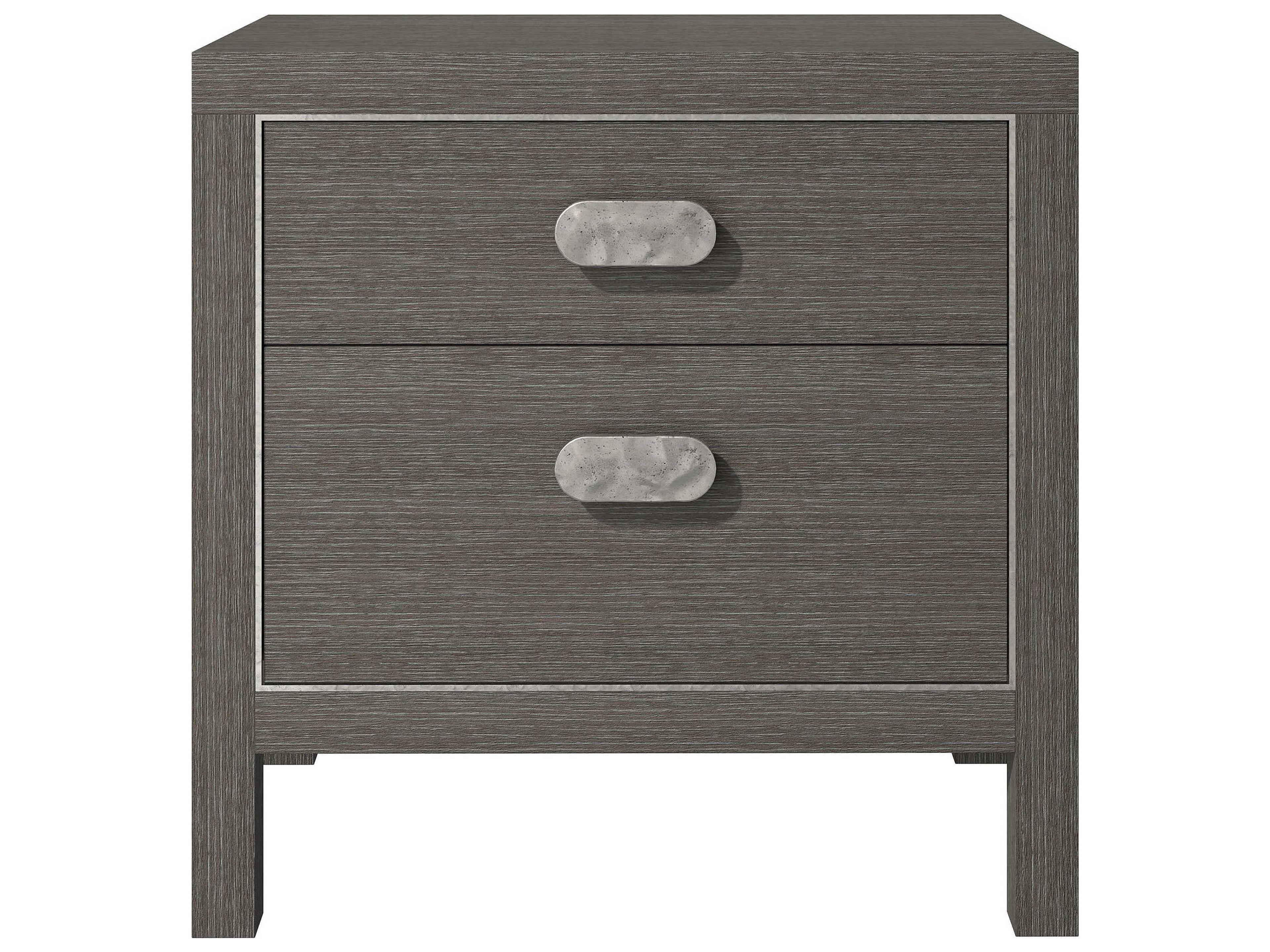 Bernhardt Prado 2-Drawers Gray Nightstand