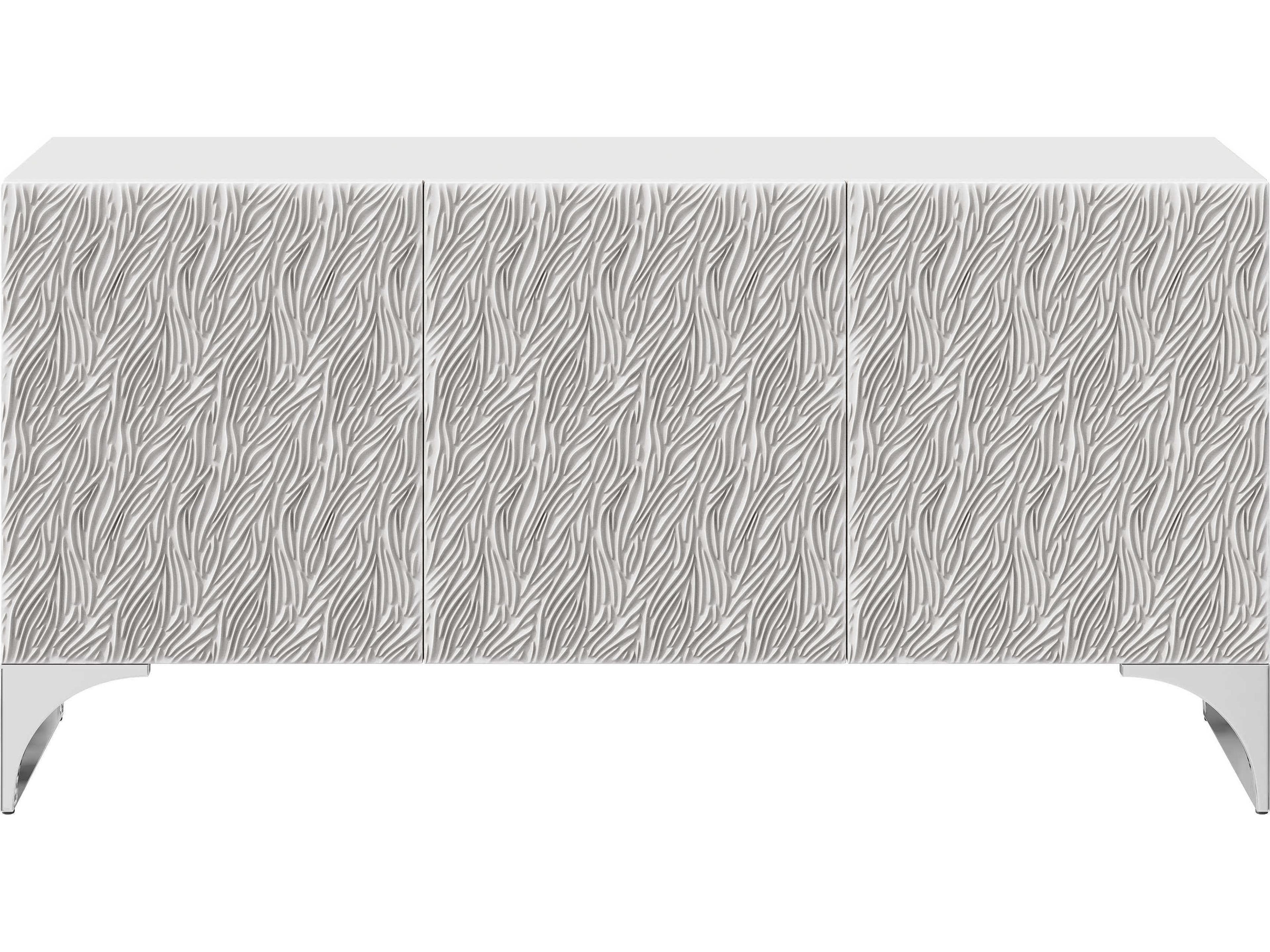 Bernhardt Stratum 68" Fossil Polished Nickel Buffet