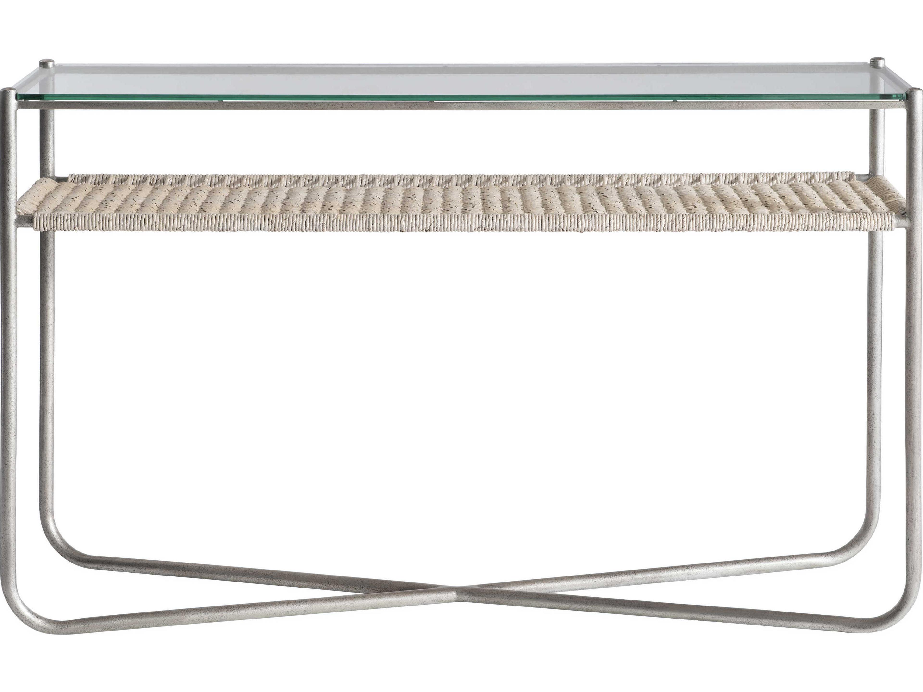Bernhardt Kendo Rectangular Glass Graphite Console Table