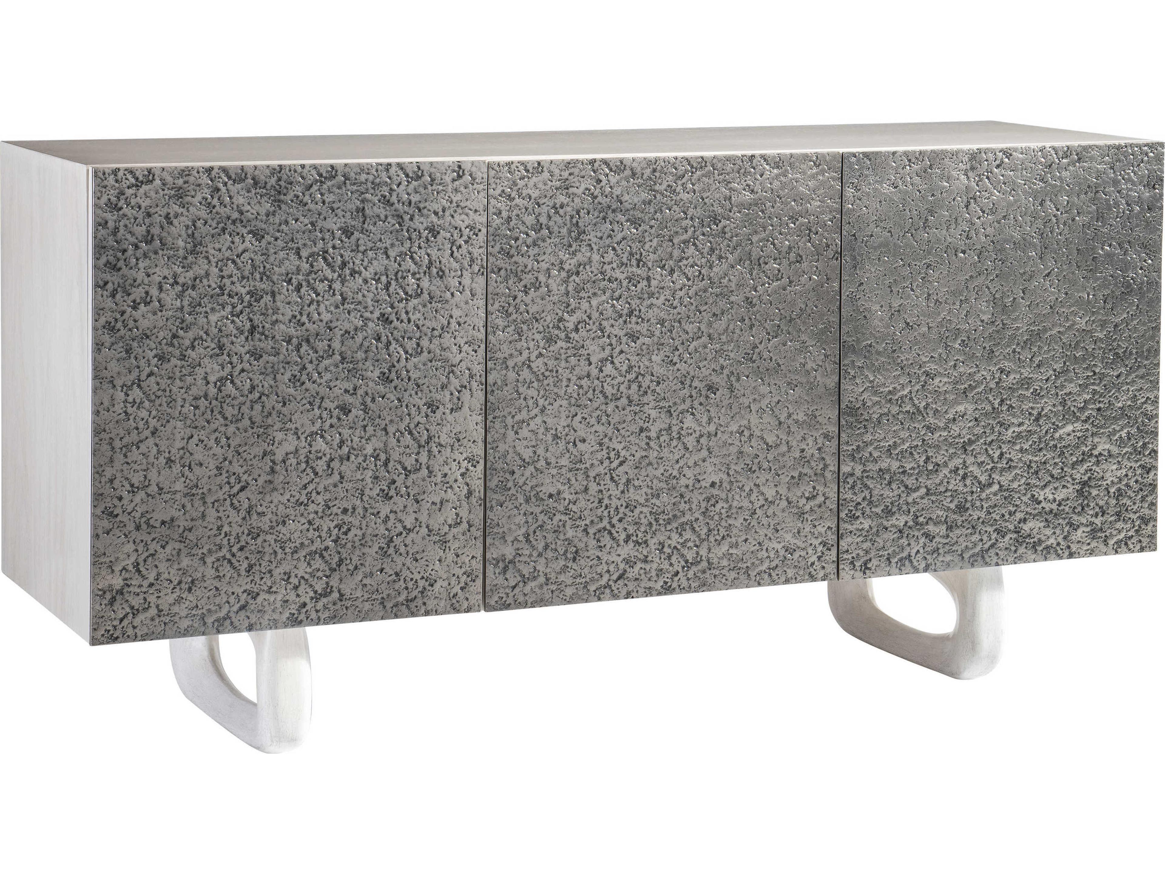 Bernhardt Sereno 67" Walnut Wood Lutra Faux Stone Sideboard