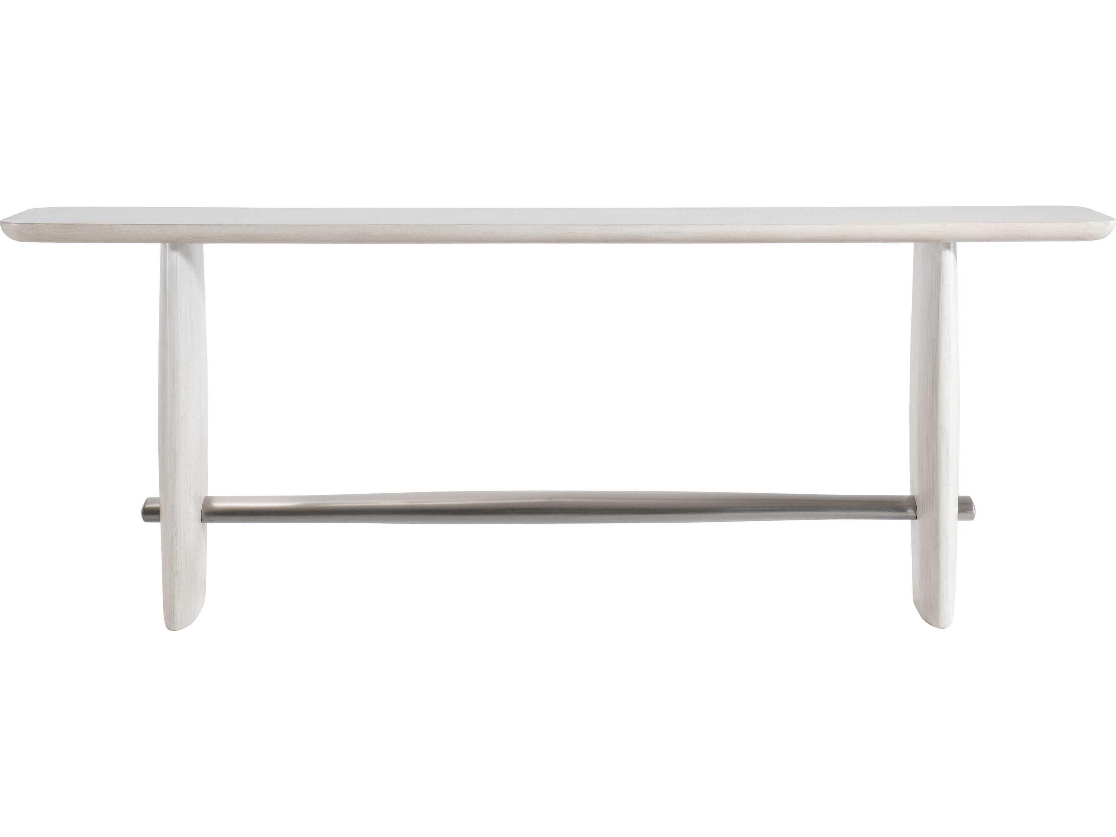 Bernhardt Sereno Rectangular Wood Lutra And Sasso Faux Stone Console Table